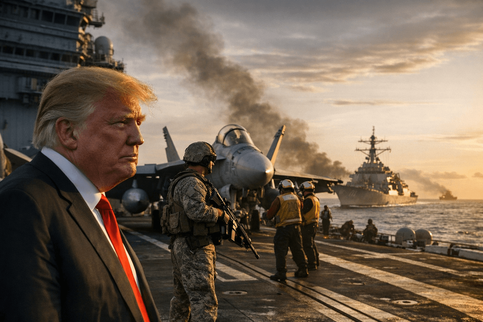 Trump Warns Iran of Military Action if Nuclear Talks Collapse, Ships Deployed