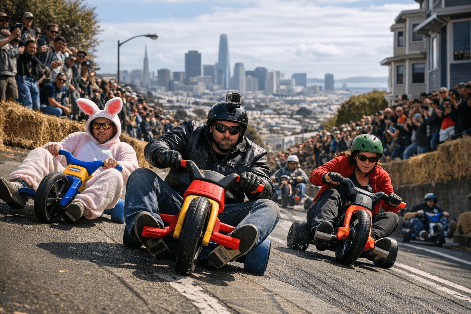 Potrero Hill's 24th Big Wheel Race Draws 600-Plus Riders on Easter