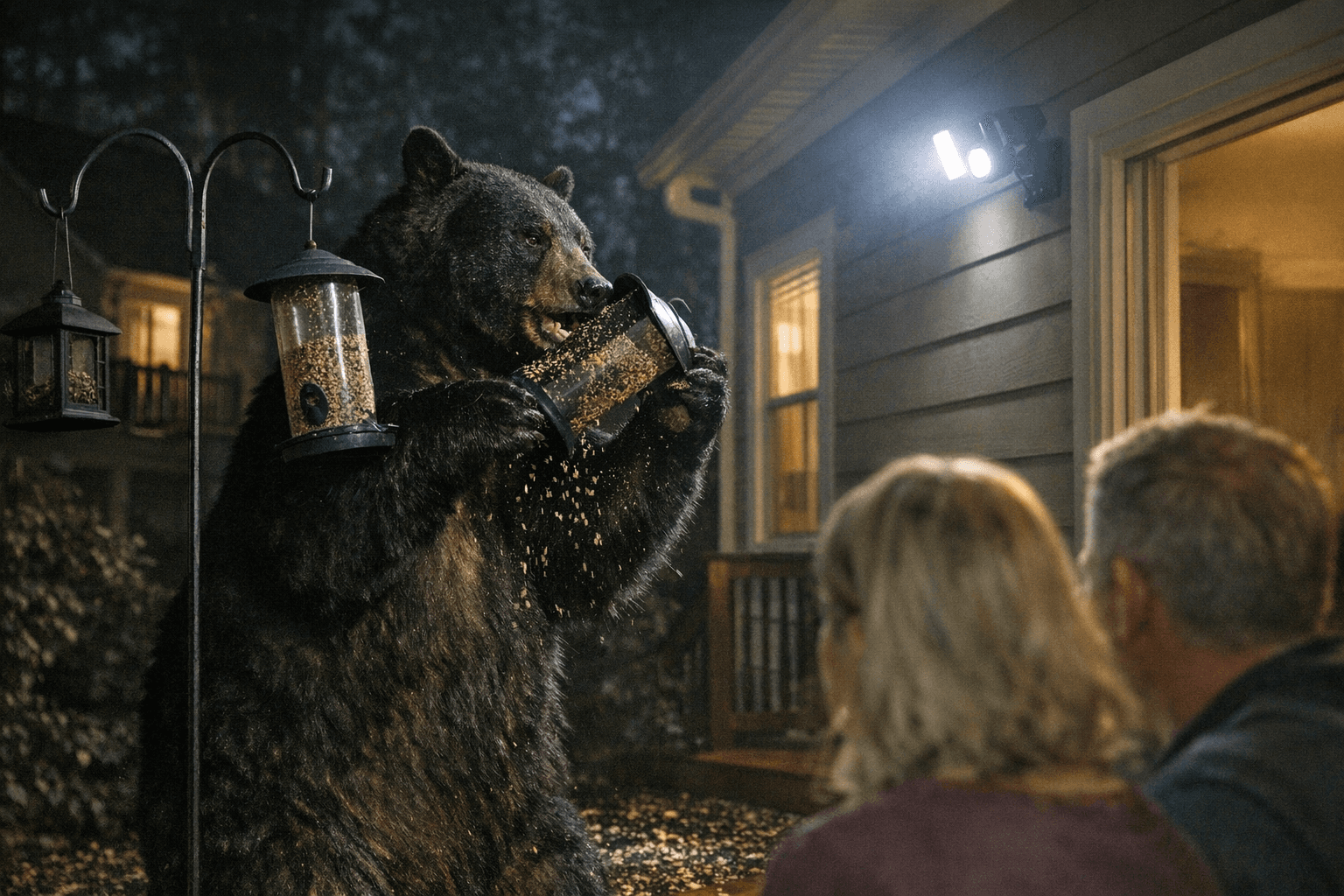 Ring Camera Catches Bear Raiding Bird Feeder in Cumming Neighborhood