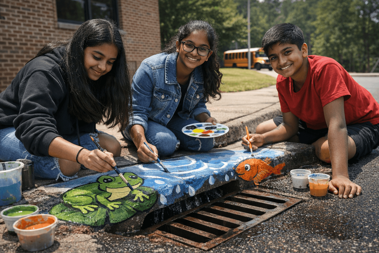 Forsyth County Students Win Storm Drain Art Contest, Earn $100 Prize