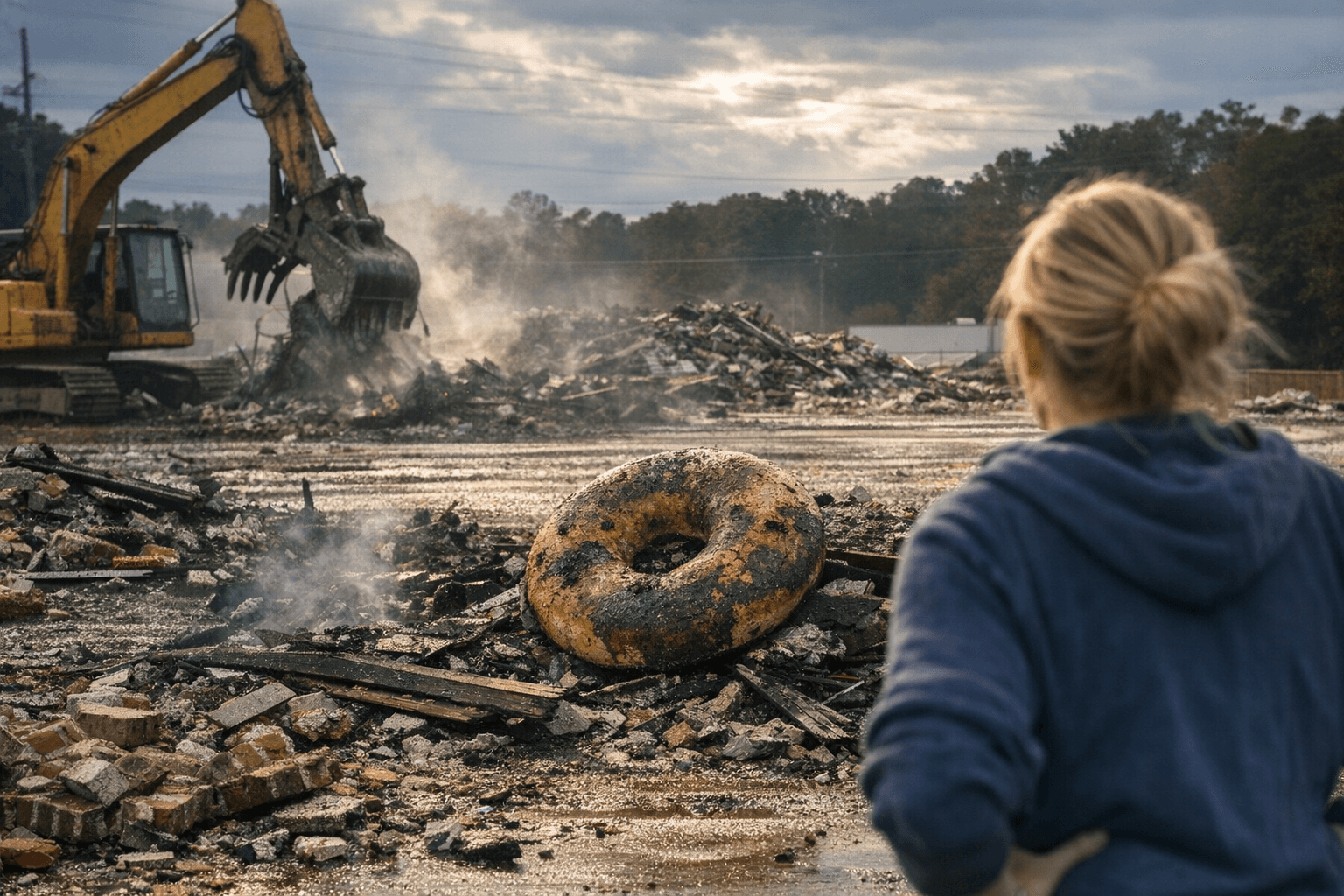 Iconic South Forsyth Bagel Shop Torn Down One Year After Devastating Fire