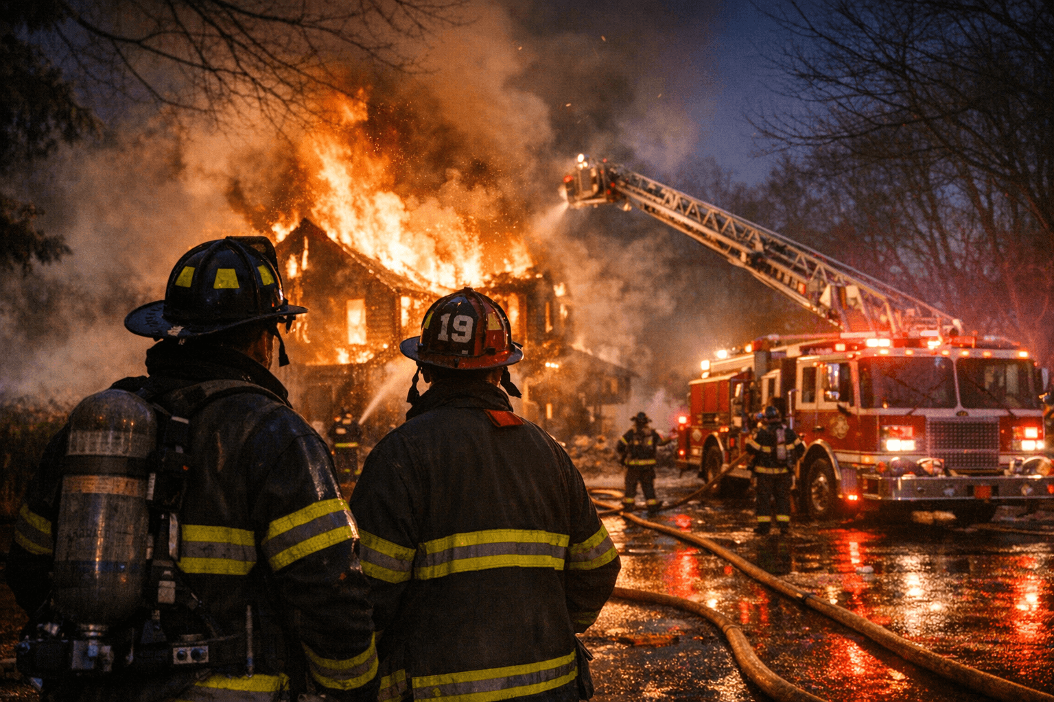 Fire Reported at Meadowridge Lane and Cedar Swamp Road in Glen Head