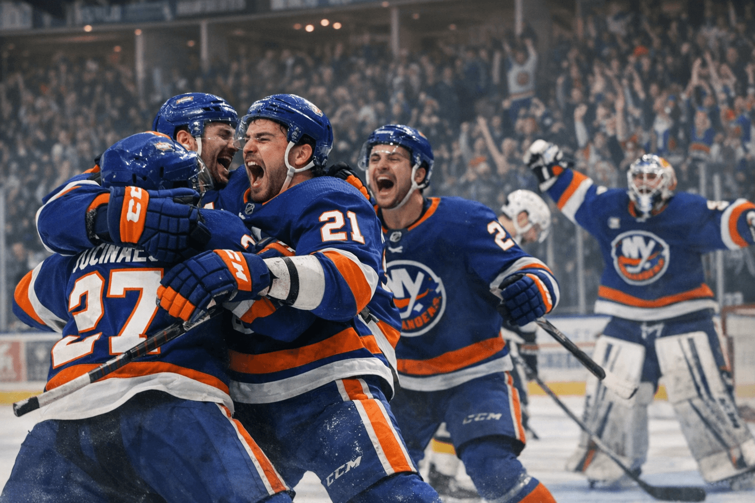 Bridgeport Islanders Overcome Three-Goal Deficit to Win Finale in OT