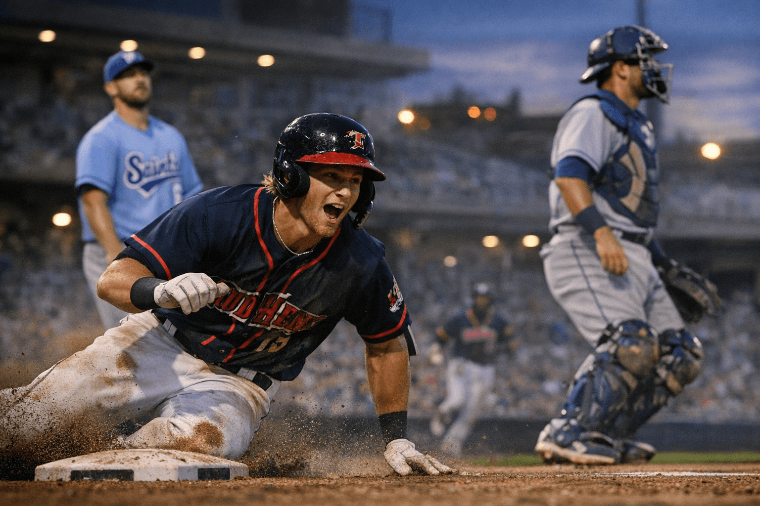 Clark, Jung, Julks Power Mud Hens Past Saints in Prospect-Fueled Win