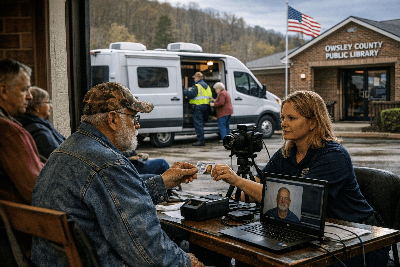 Kentucky Transportation Cabinet Brings Mobile License Service to Owsley County Library