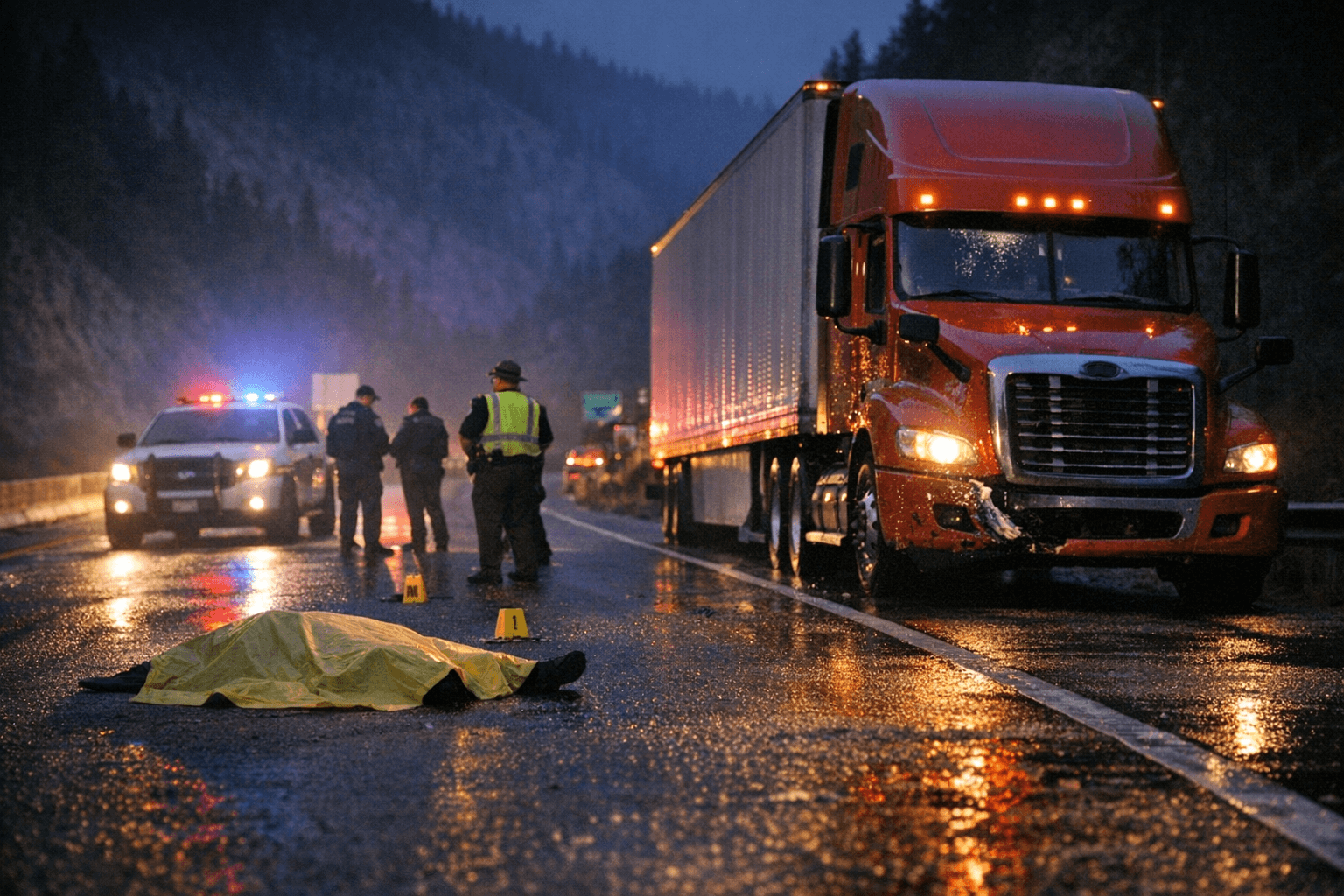 Pedestrian Killed by Semi-Truck on I-90 Near Mullan Early Thursday