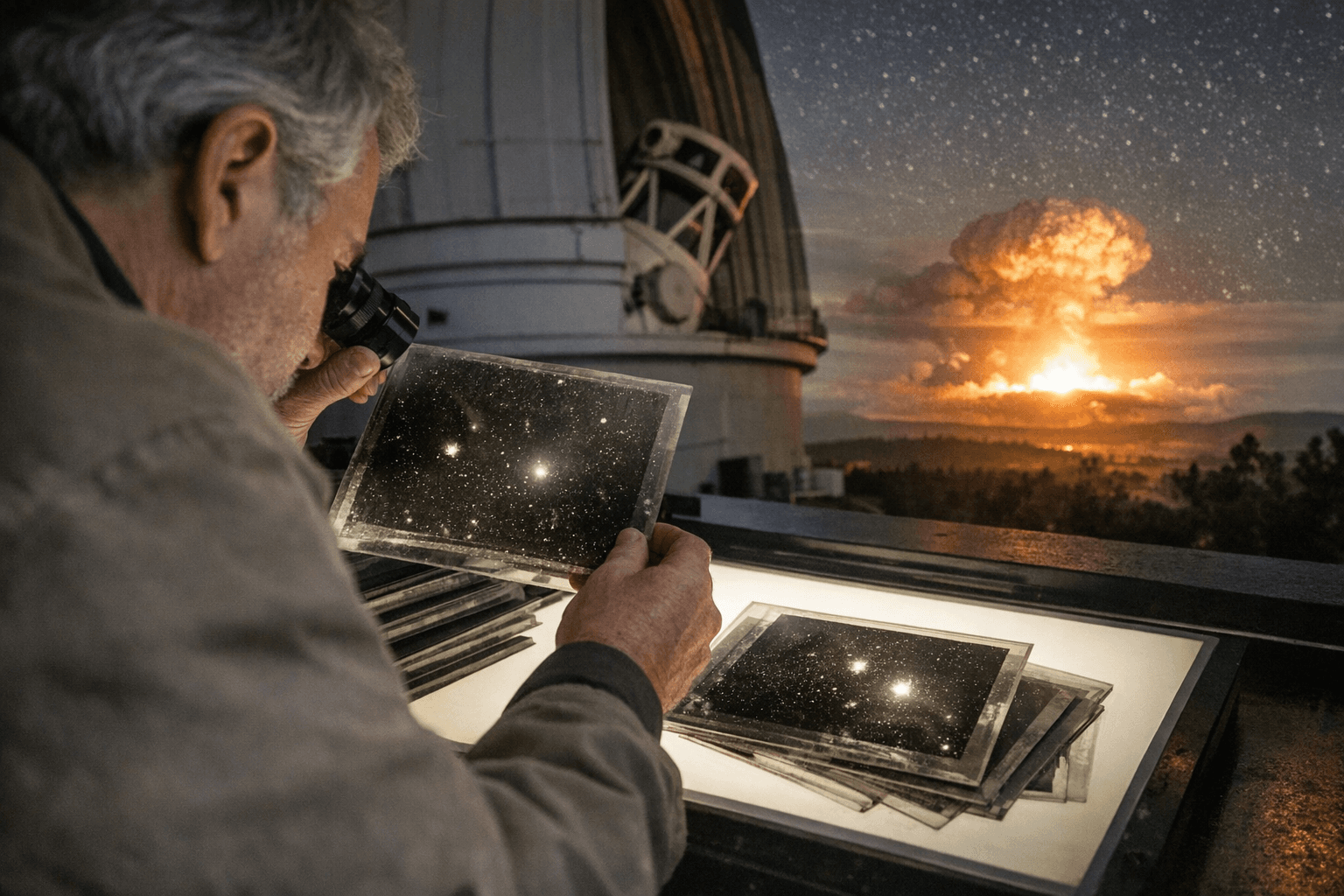 Palomar Plates Confirm 45% Light Spike Linked to Nuclear Detonations