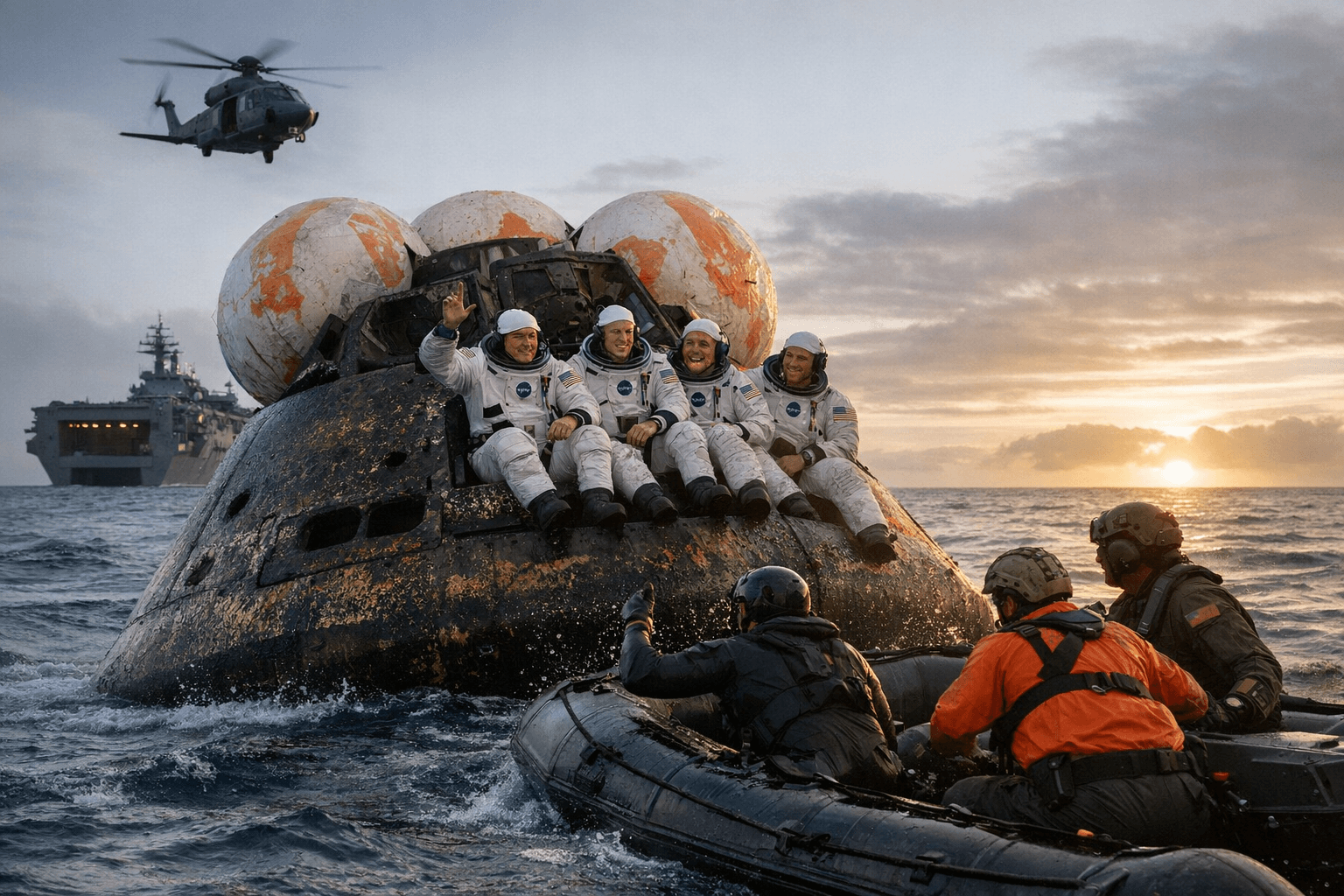 NASA Astronauts Complete Near-Impossible Lunar Flyby Mission After 10 Days