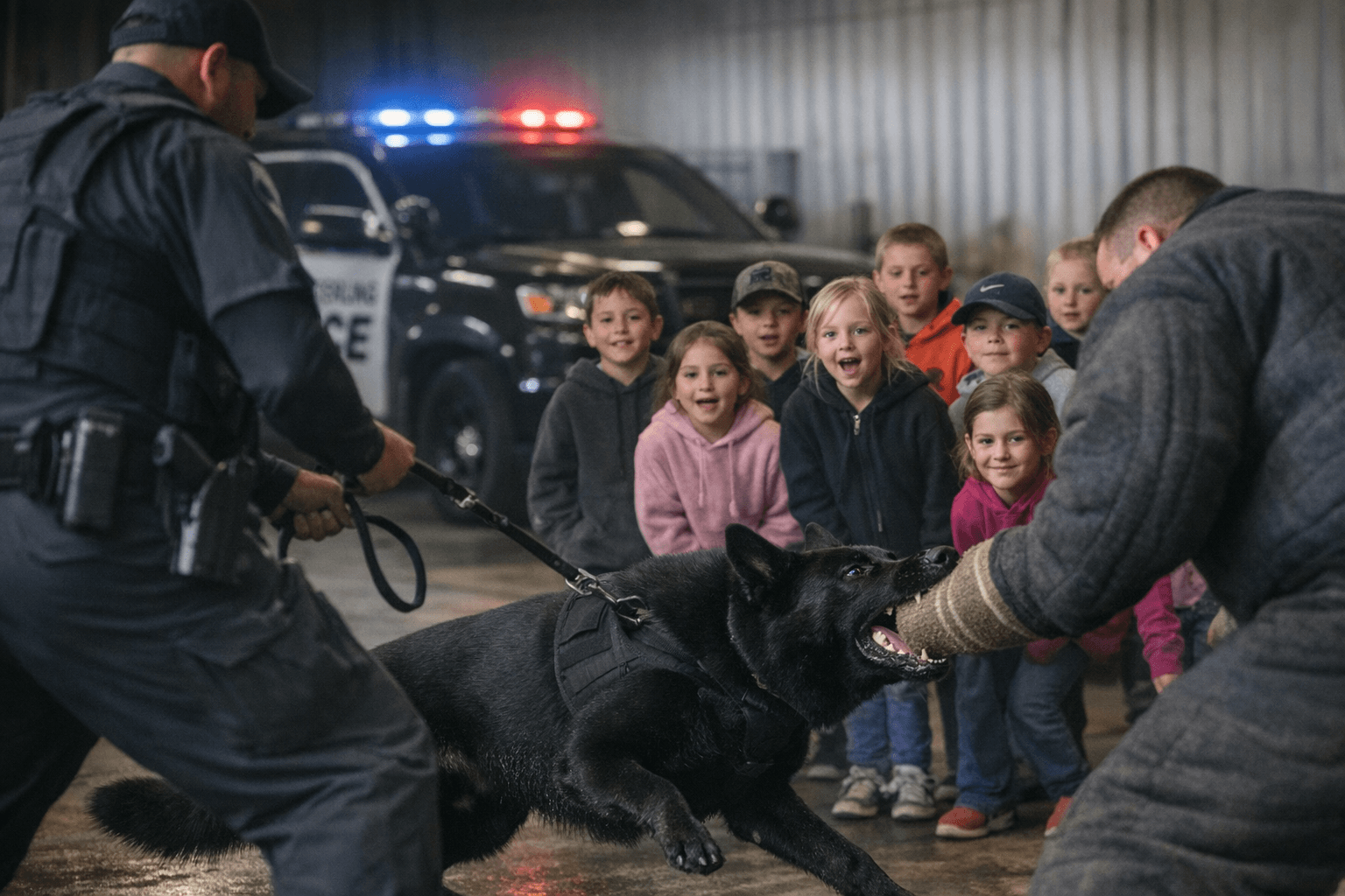 Caliche Elementary Students Tour Sterling PD, Meet K9 Vader