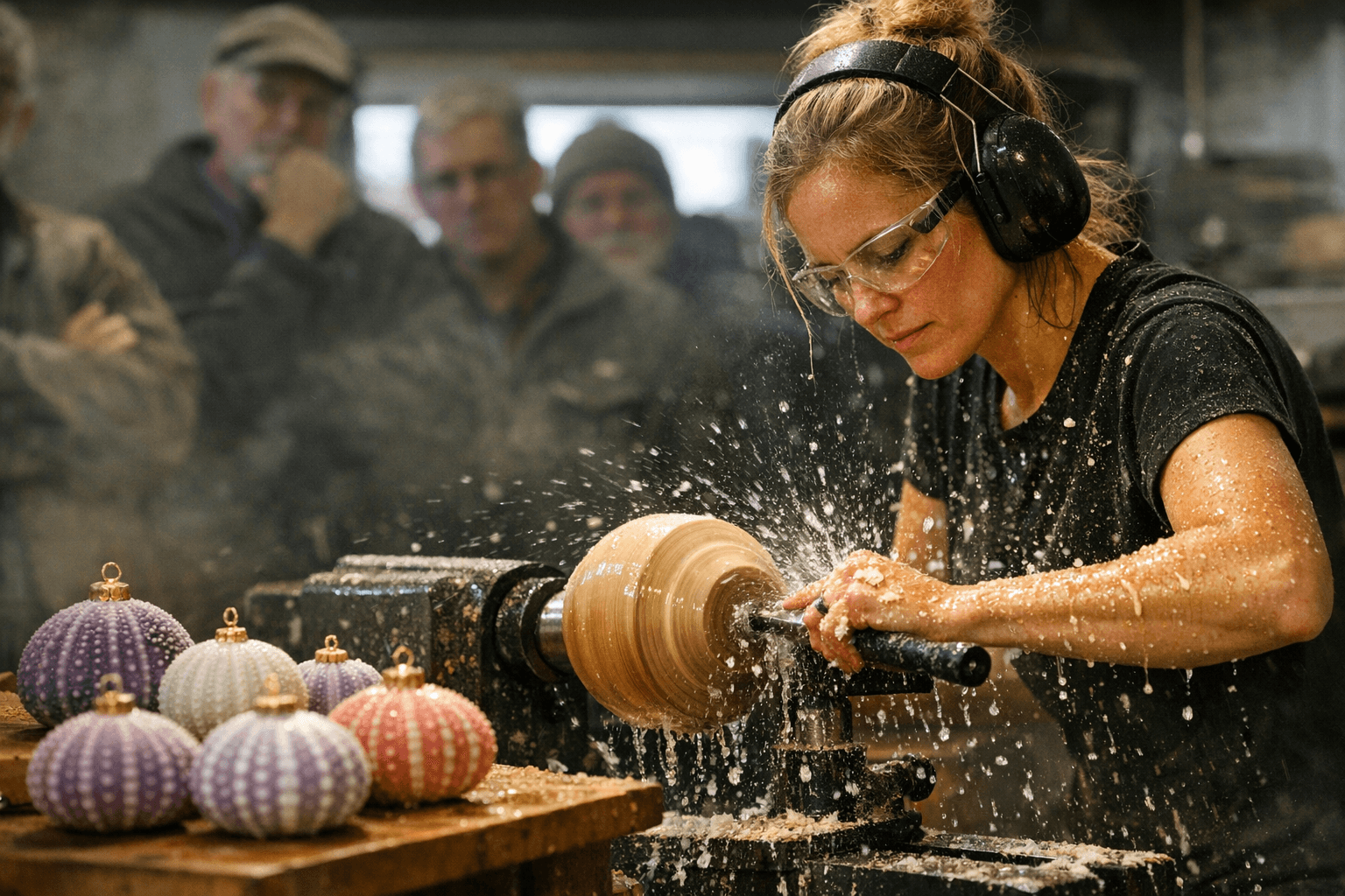 Ashley Harwood Brings Sea Urchin Ornaments, Wet-Bowl Turning to Tylden Seminar