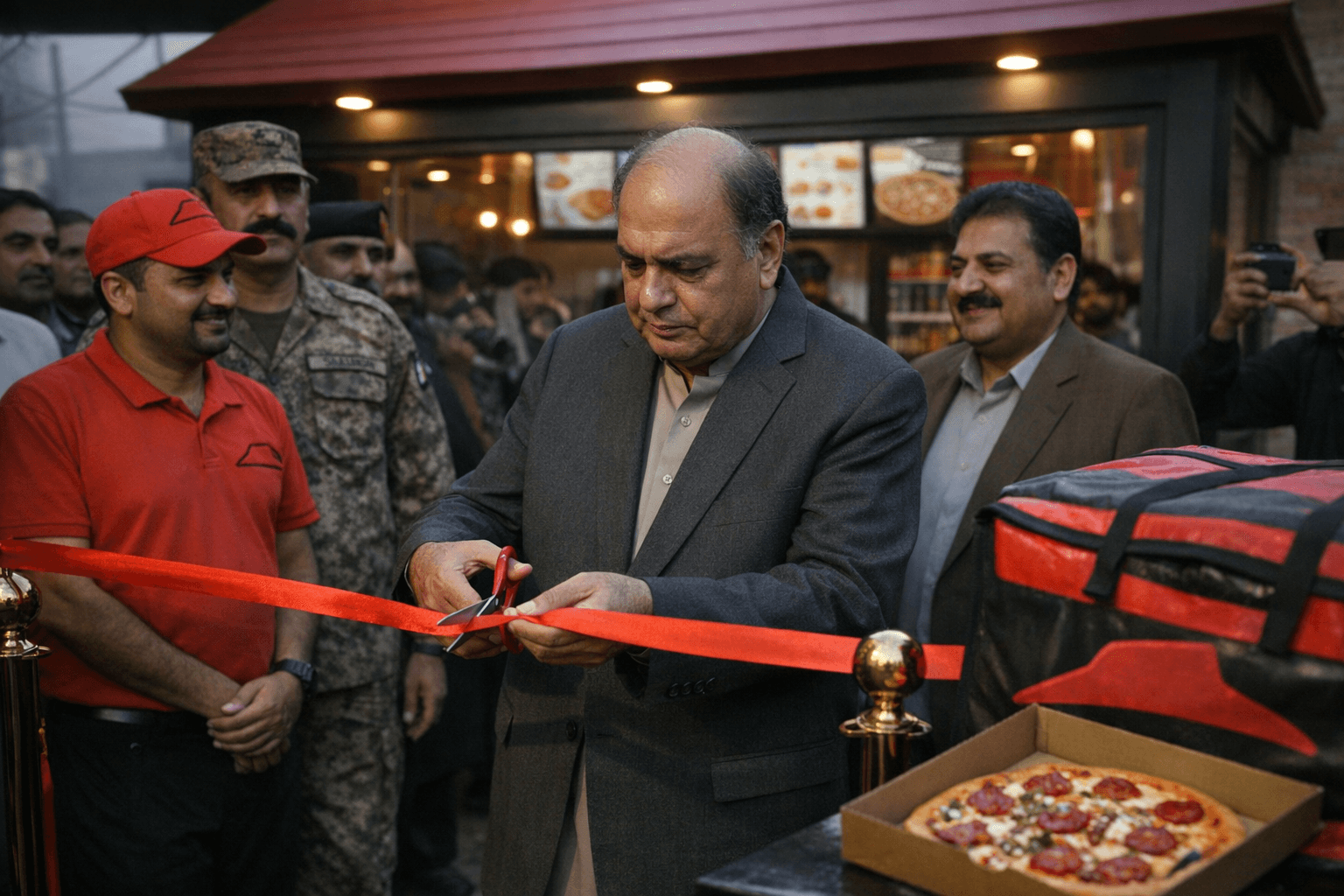 Pakistan Defence Minister Embarrasses Himself Inaugurating Fake Pizza Hut in Sialkot
