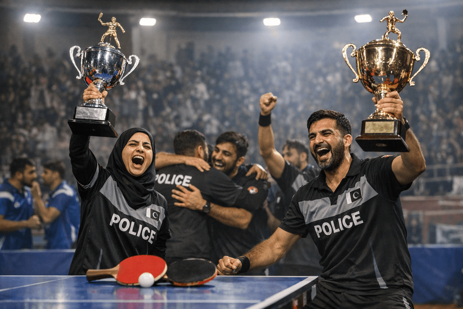 Police Teams Win Both Titles at 61st National Table Tennis Championship