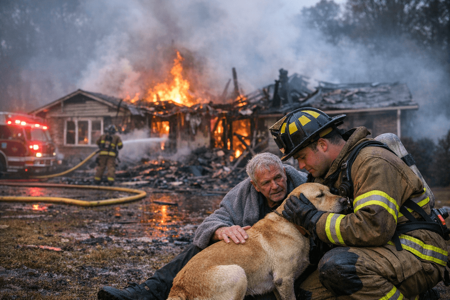 Raleigh House Fire Destroys Ranch Home, Resident and Dog Escape