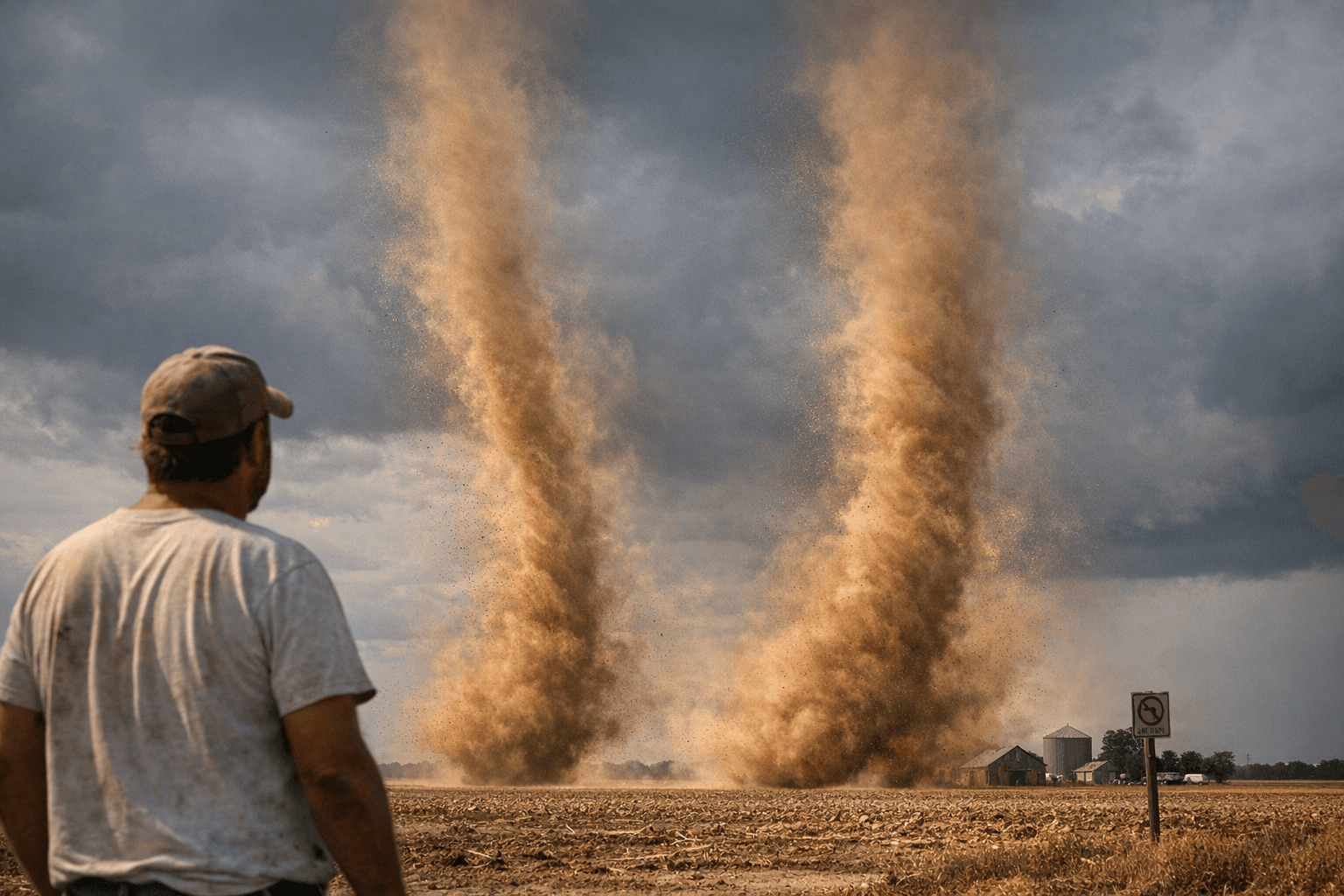 Twin Dust Devils Caught on Video in Drought-Stricken Phillips County