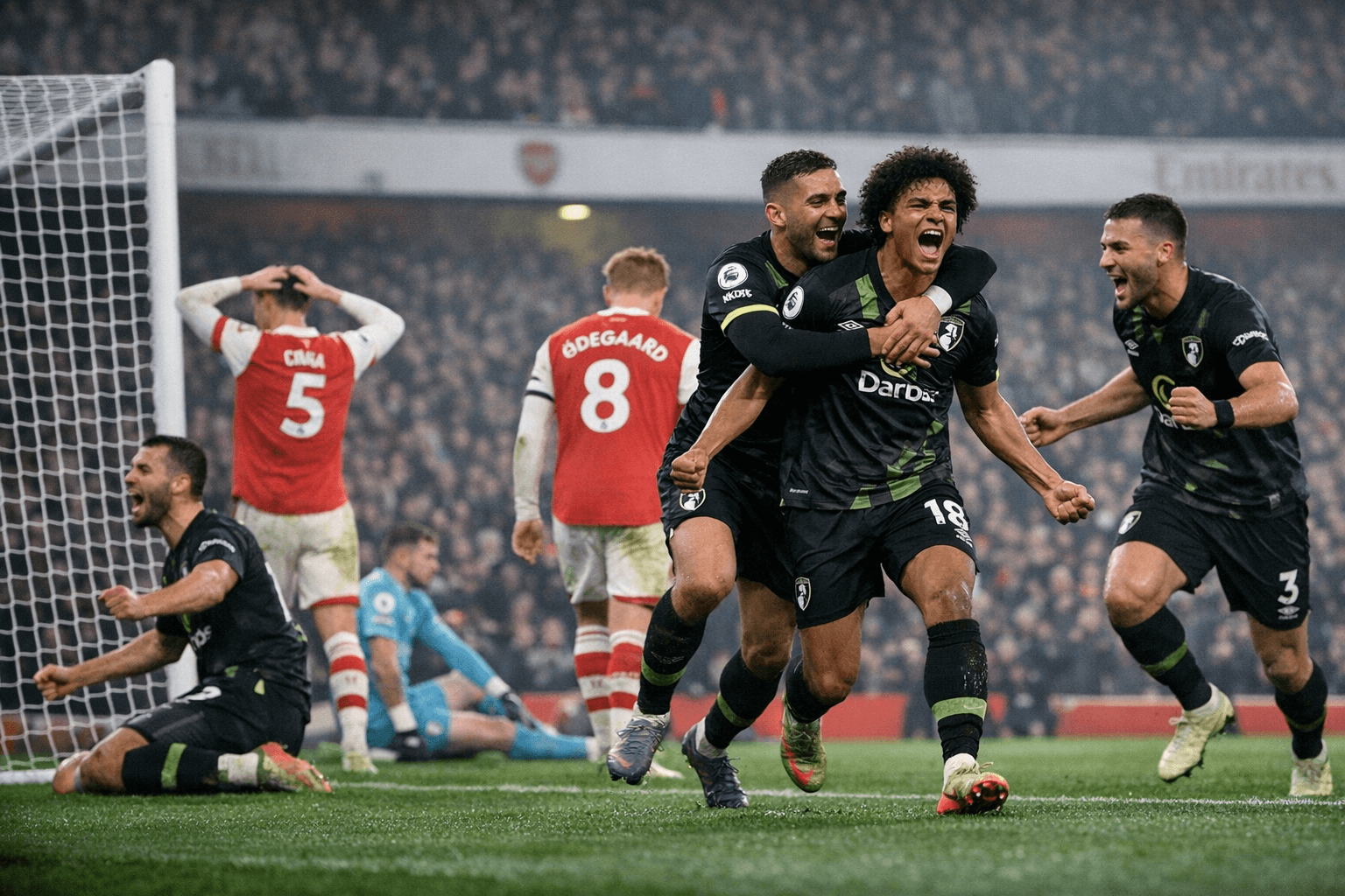 Bournemouth Stun Arsenal at Emirates, Reviving City's Title Hopes