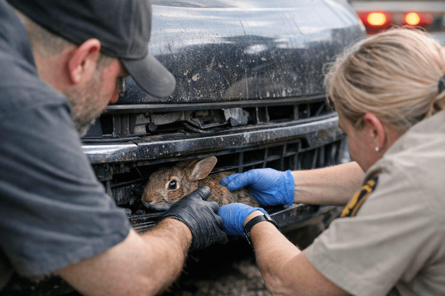 Rabbit Found Alive in Car Grill, Rescued in Suffolk County