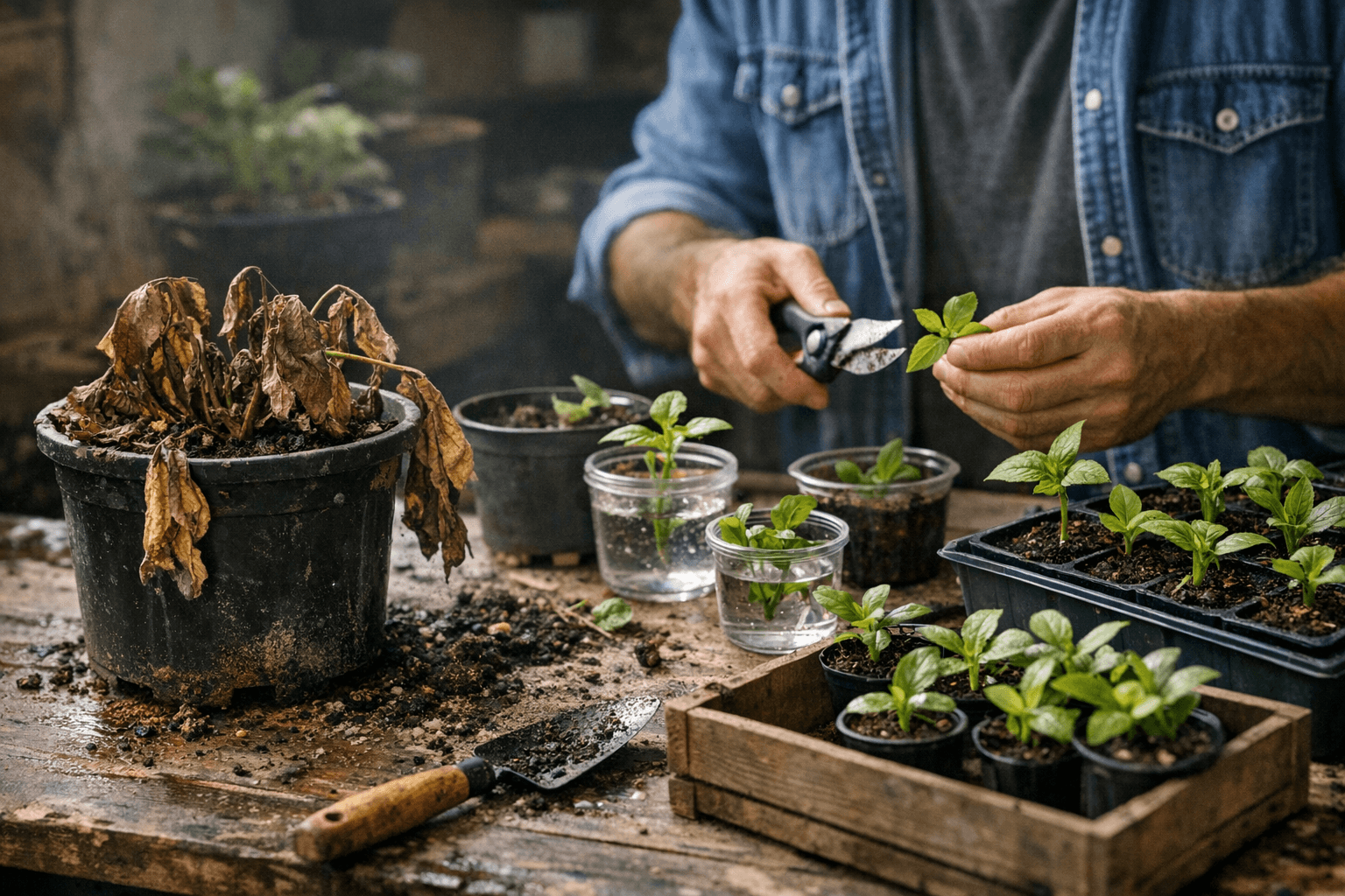 איך להציל צמח גוסס ולהכפיל אותו ב-25 צמחים