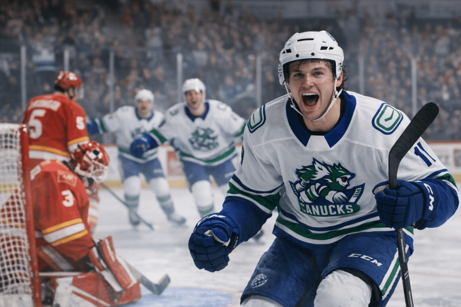 Riley Patterson scores first AHL goal in Abbotsford shutout win