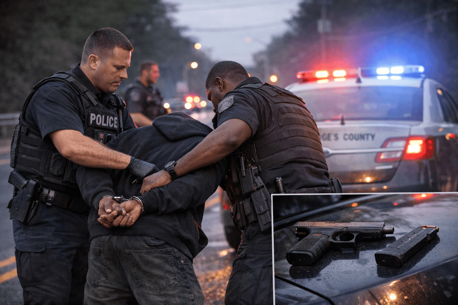 PGPD arrests armed suspect on Walker Mill Road, recovers stolen gun
