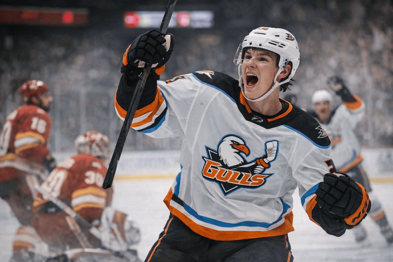 Ducks prospect Roger McQueen nets first pro goal in Gulls loss
