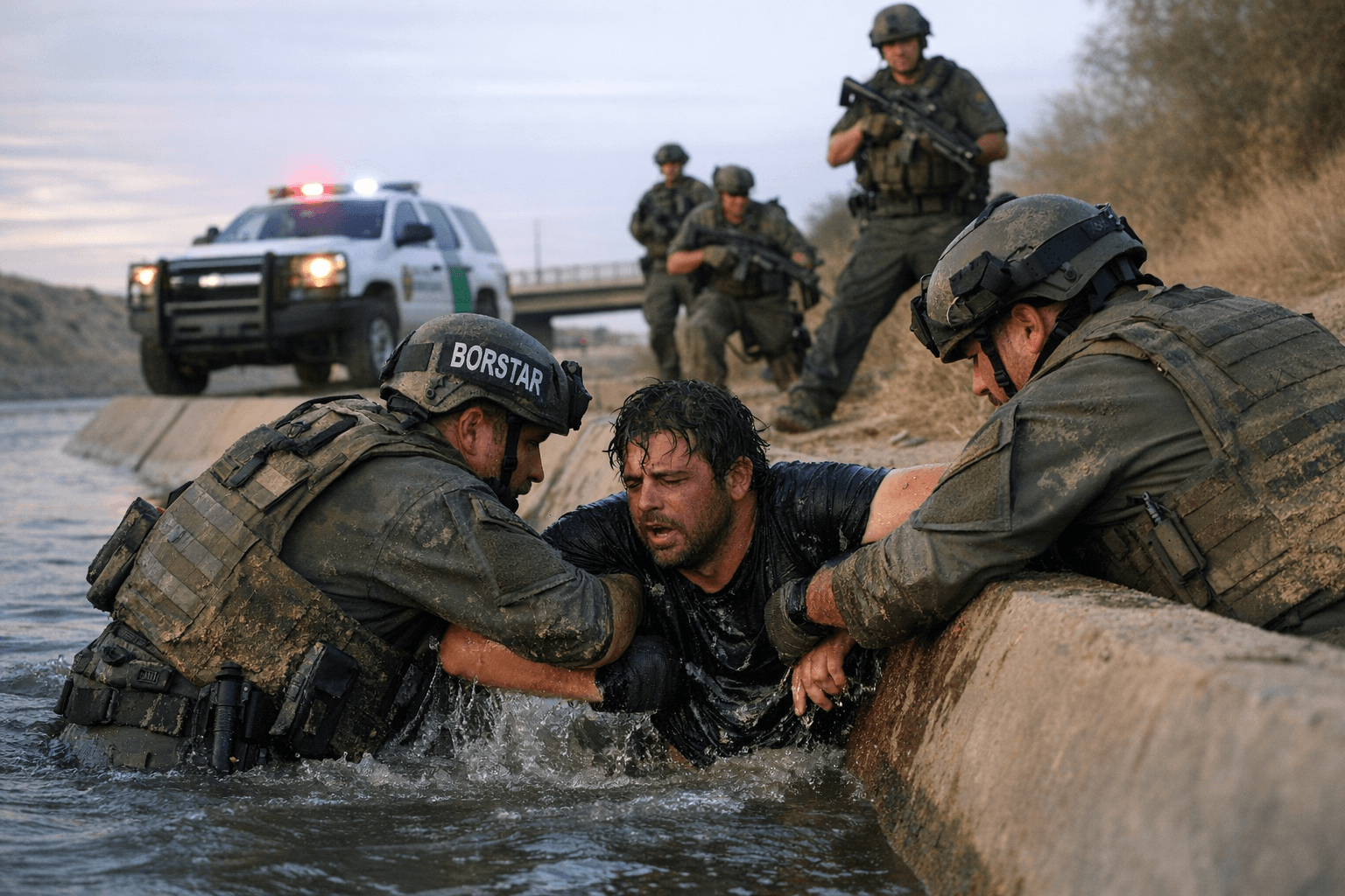 BORSTAR rescues armed suspect from Yuma Main Canal after chase