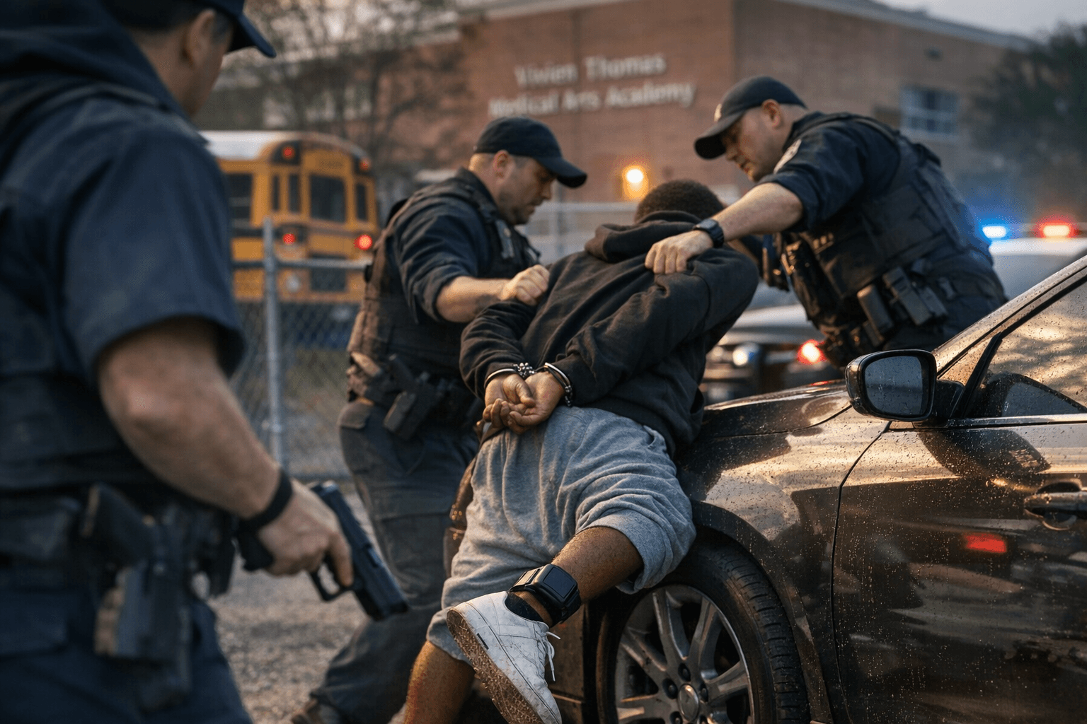 Teen suspect on GPS monitor arrested after gunpoint robbery near Baltimore school