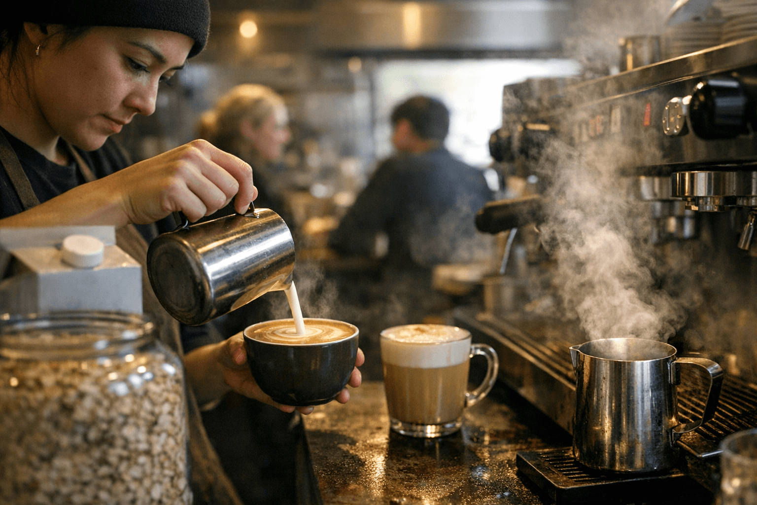 Oat milk default triples plant-based orders, cuts café drink emissions