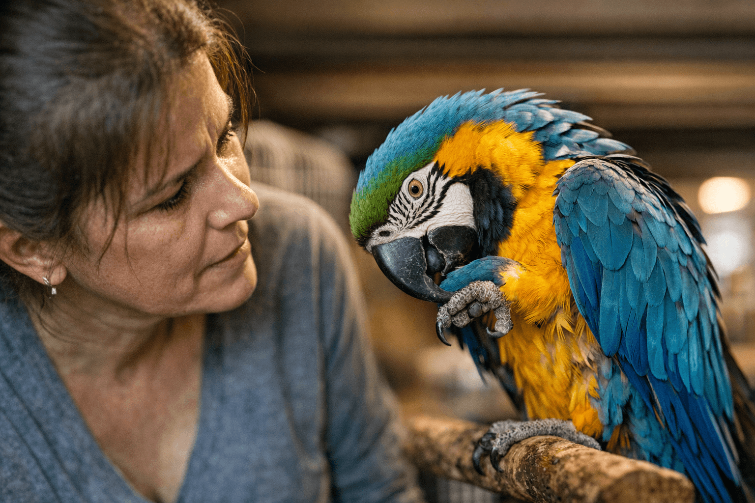 Macaw tells mom his elbow hurts, shows parrots can use words meaningfully