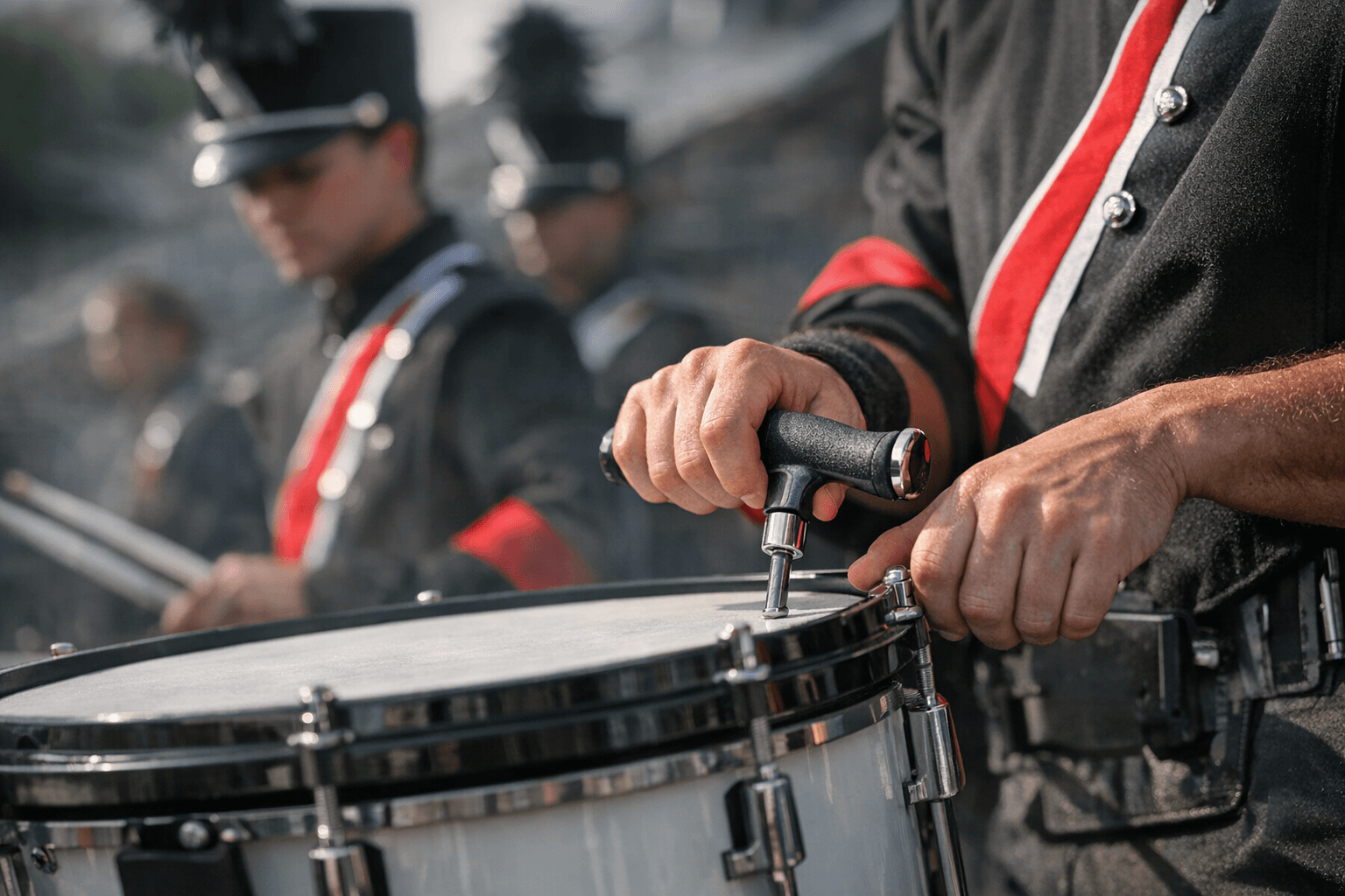 EVANS unveils high-tension drum key for marching percussion tuning