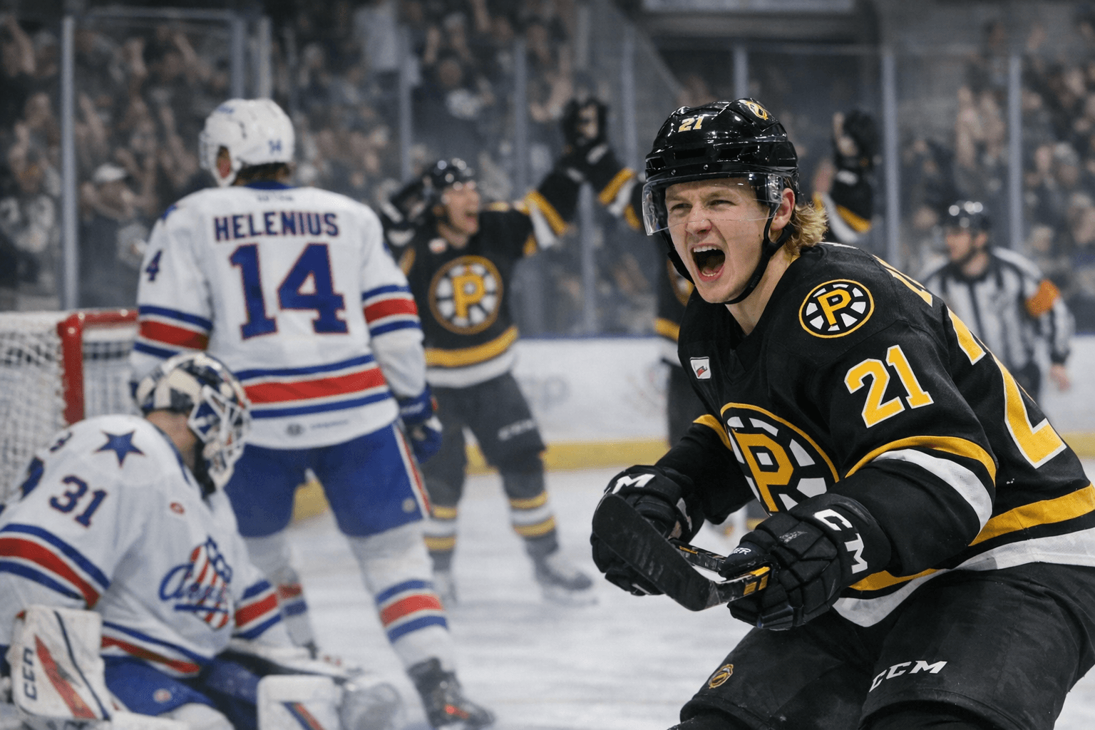 Lysell scores twice as Providence rolls past Rochester 6-3