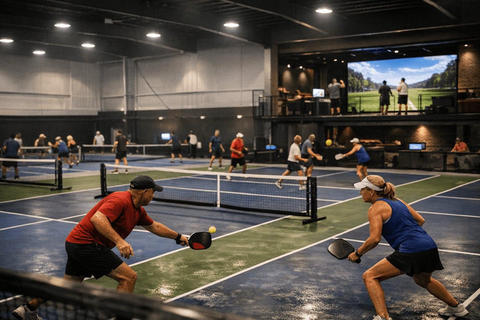 Sanford gains indoor pickleball complex with 11 smart courts, simulators