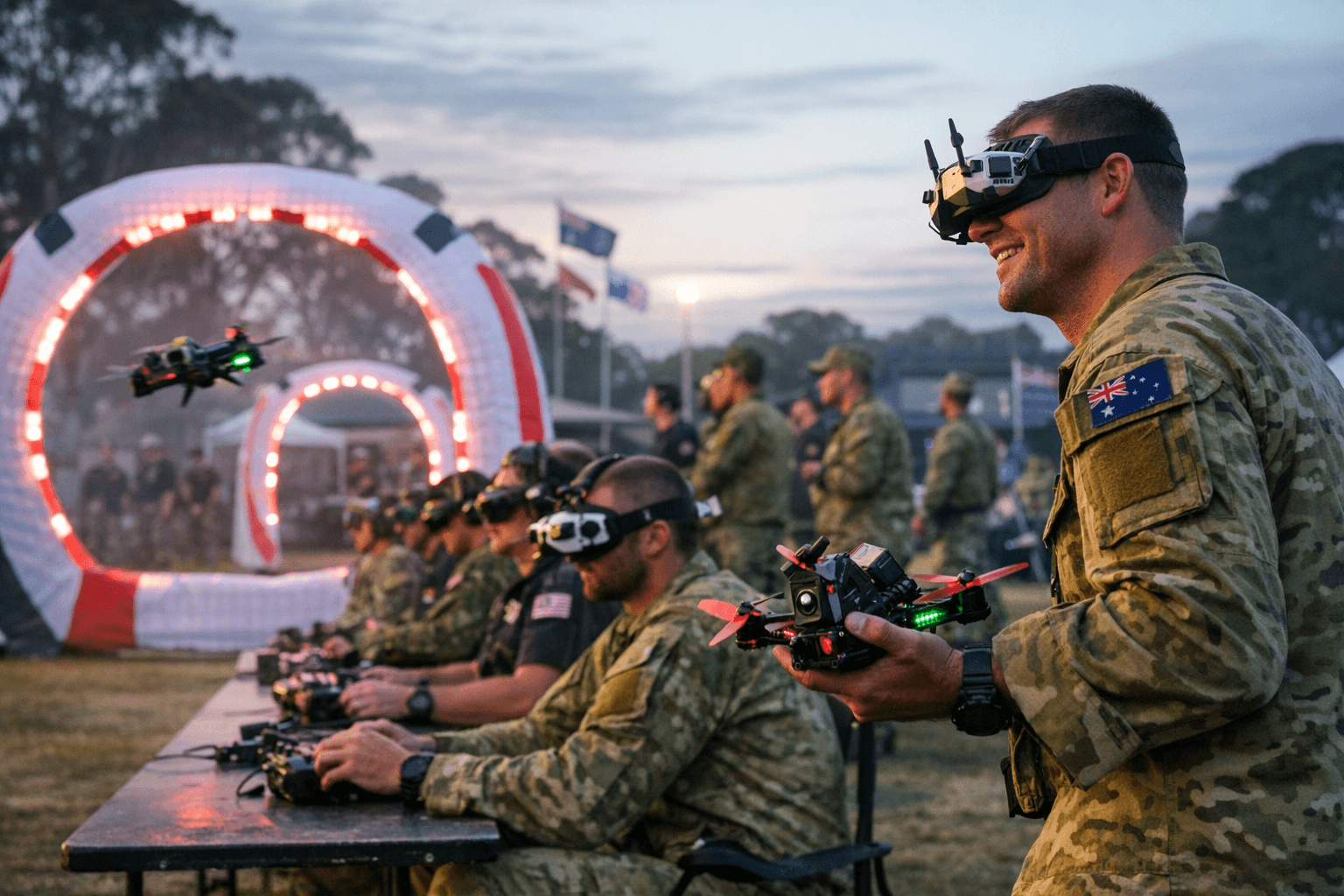 Australian Defence Force dominates biggest military drone racing tournament in Sydney