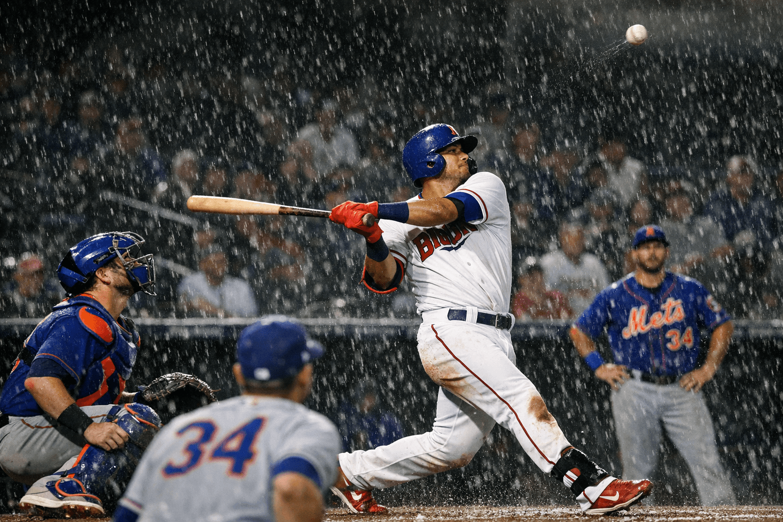 Rivera grand slam powers Bisons past Mets in rain-shortened win
