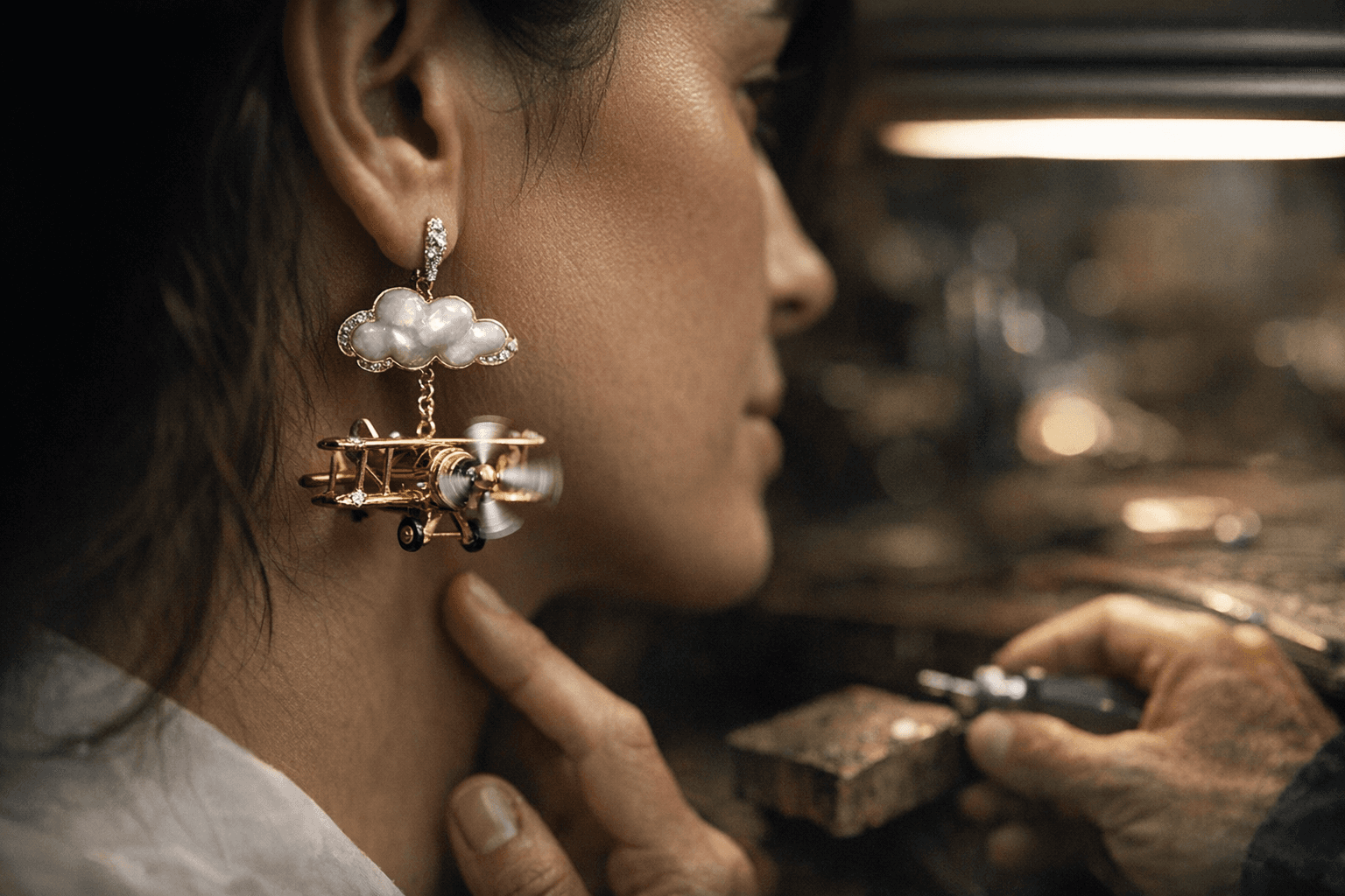 Paul Morelli’s Cloud Chaser earrings blend whimsy, motion, and fine craftsmanship