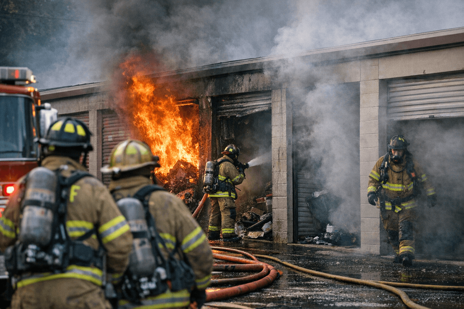 Fire damages one storage unit, smoke affects others on Capital Boulevard