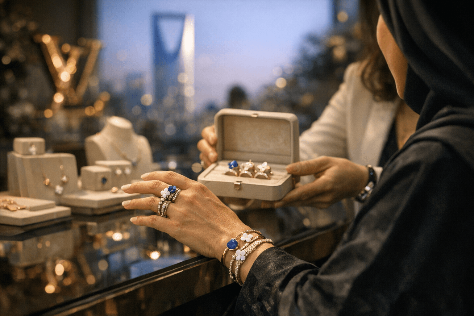 Louis Vuitton unveils stackable Color Blossom jewels at Riyadh pop-up
