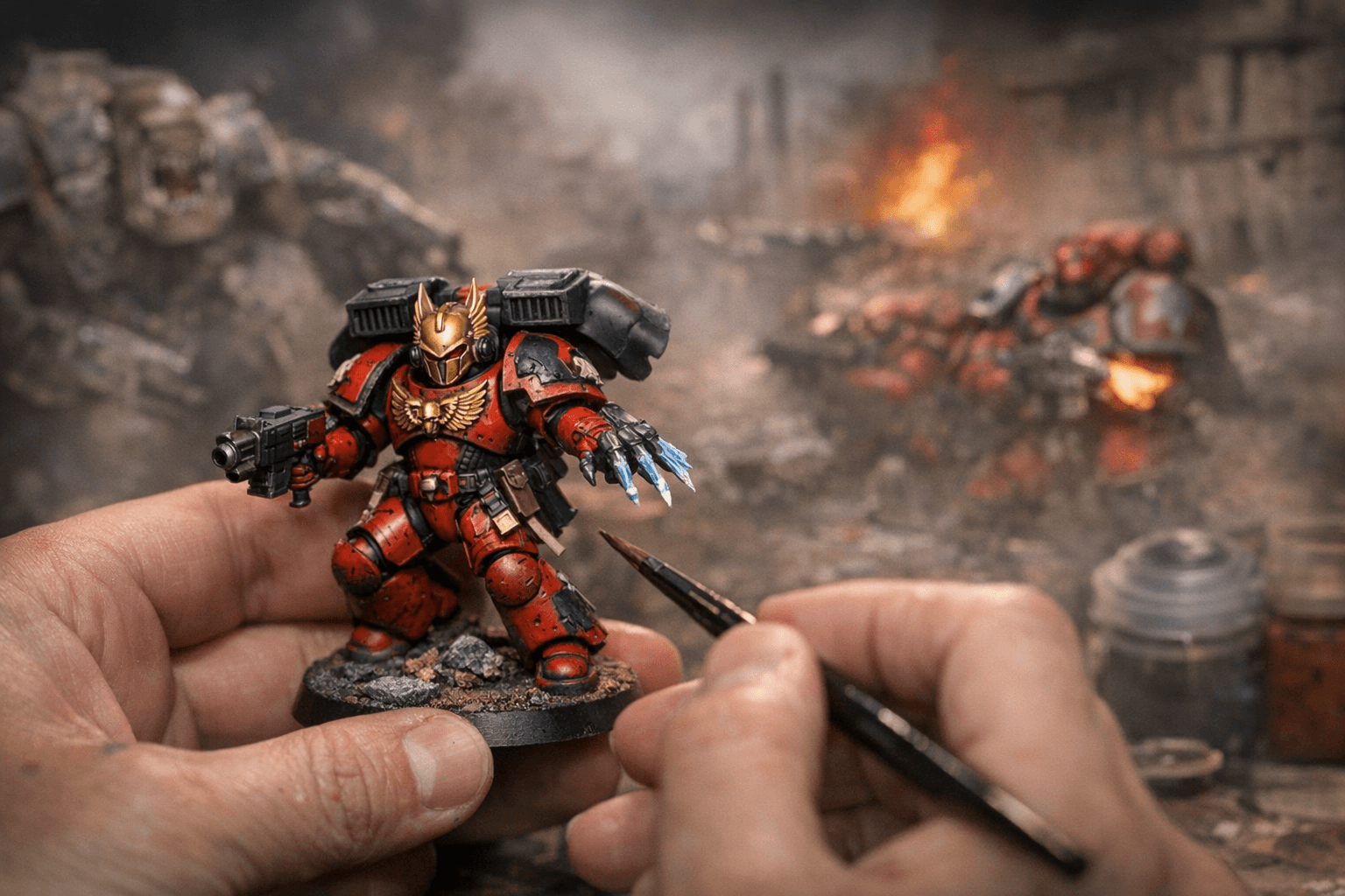 Warhammer 40,000 reveals Blood Angels Vanguard Veteran for Armageddon launch wave