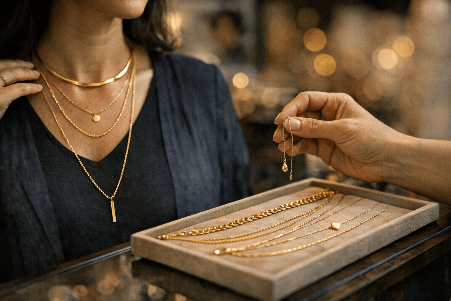 Gold Necklace Trends Shoppers Love, From Torque Collars to Dainty Pendants