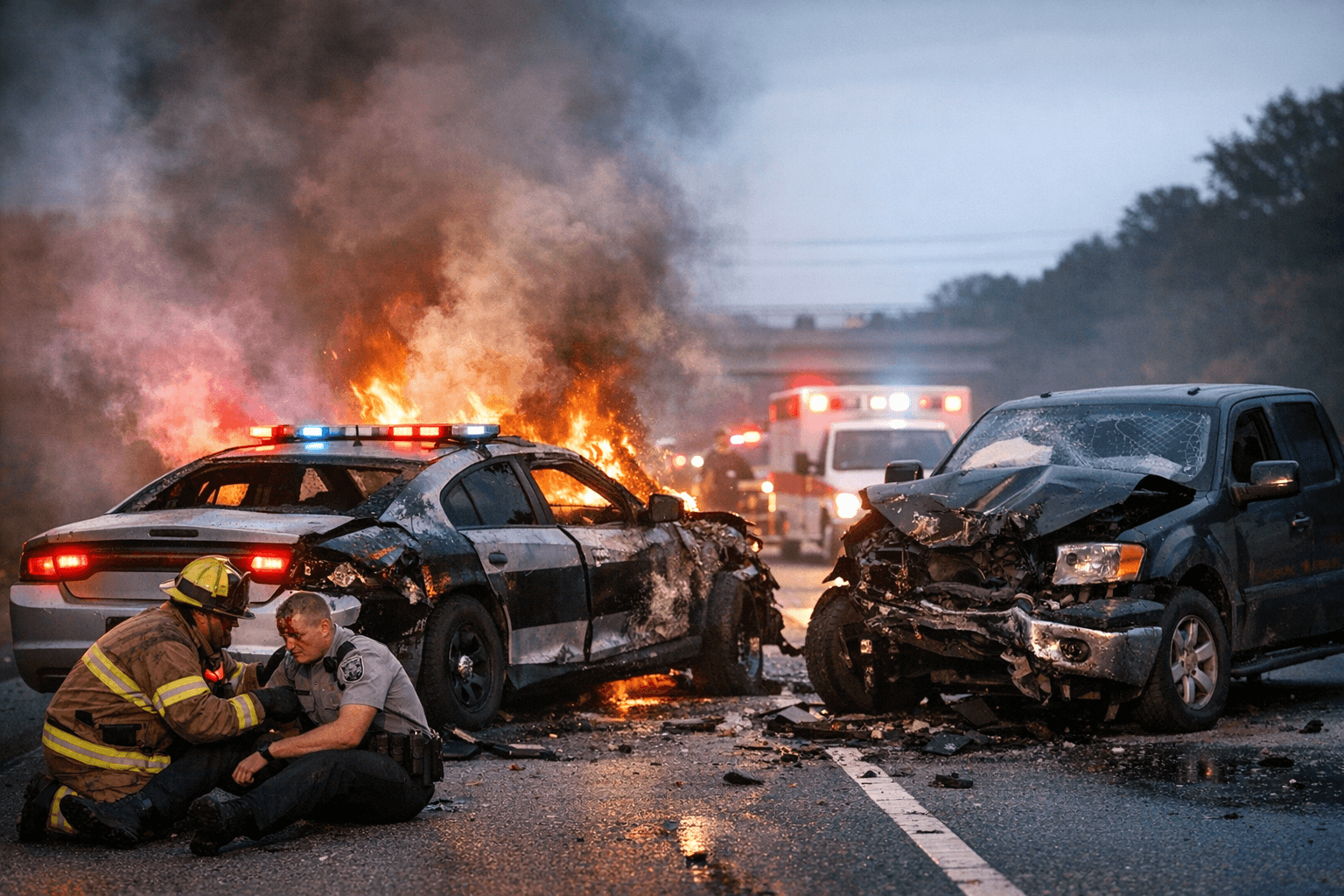Trooper Hurt After U.S. 29 Stop Turns Into Crash in Guilford County