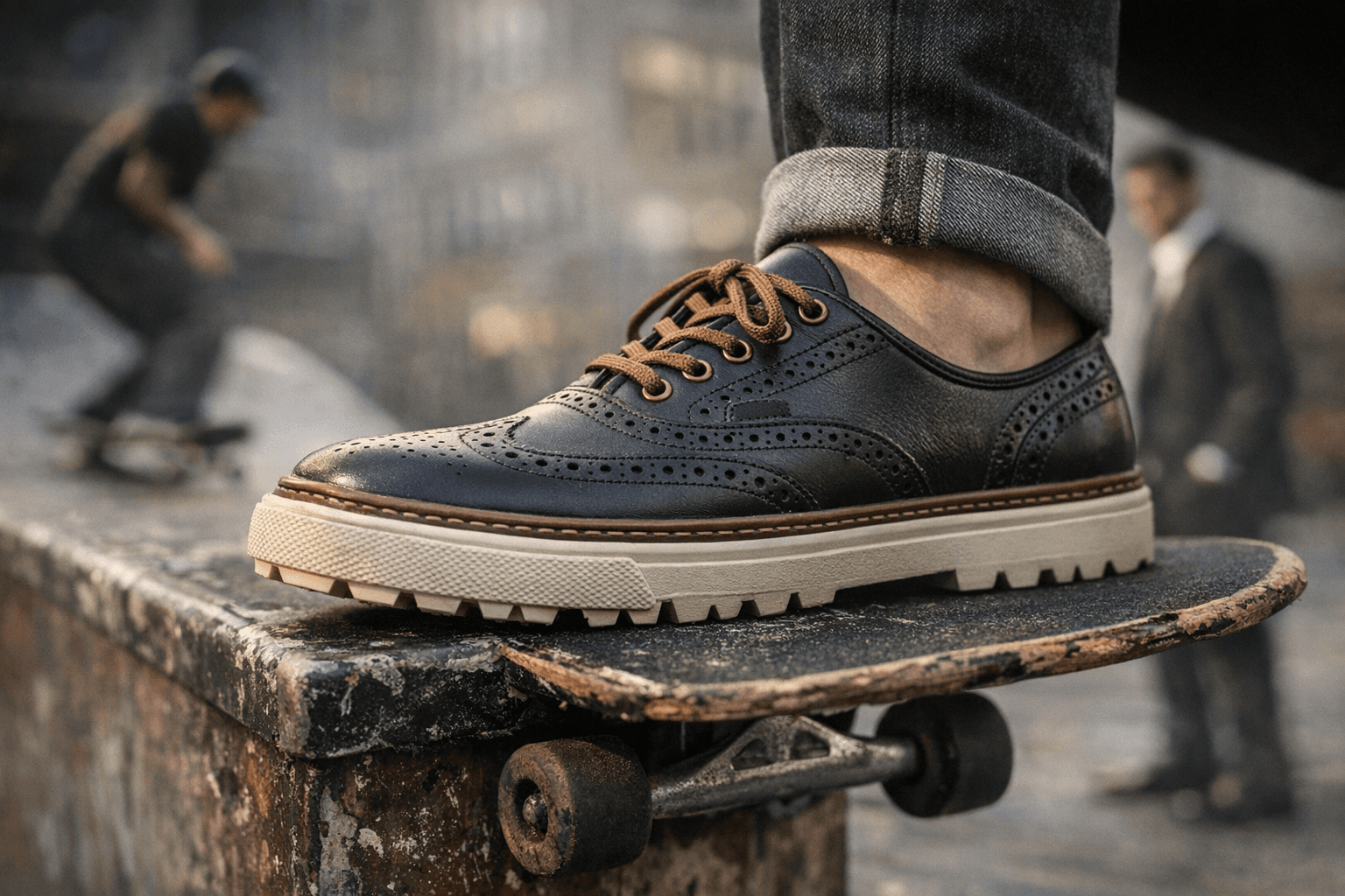 Vans OTW Authentic 44 Siped Vibram blends skate heritage with brogue polish
