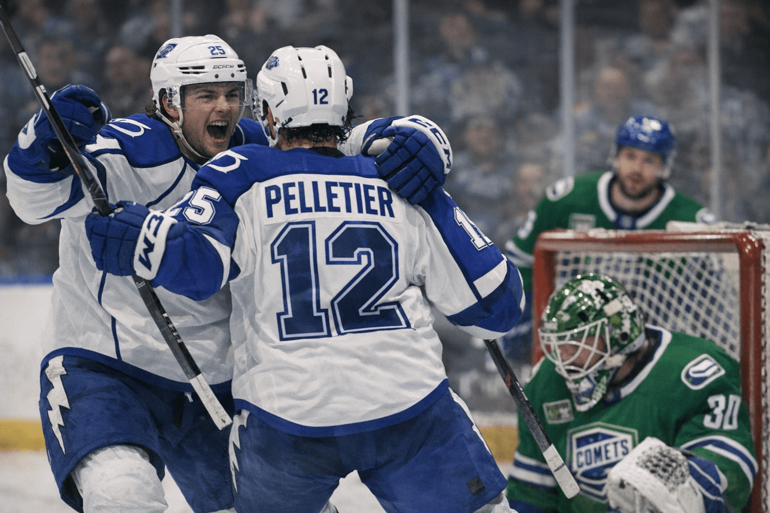 Mercuri scores twice, Pelletier extends streak as Crunch beat Comets 5-1