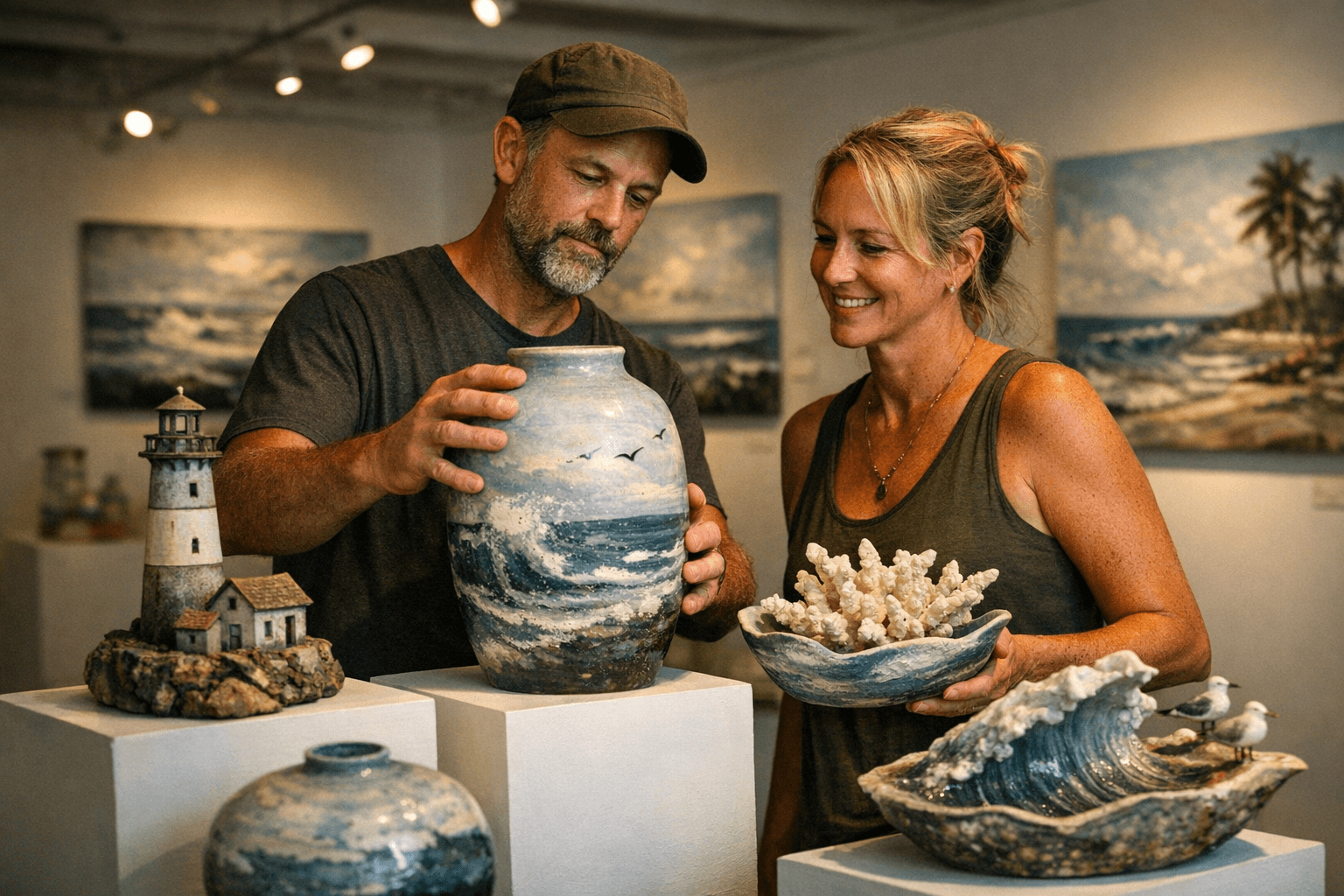 Key West pottery duo reunites for Coastline exhibit at JAG Gallery