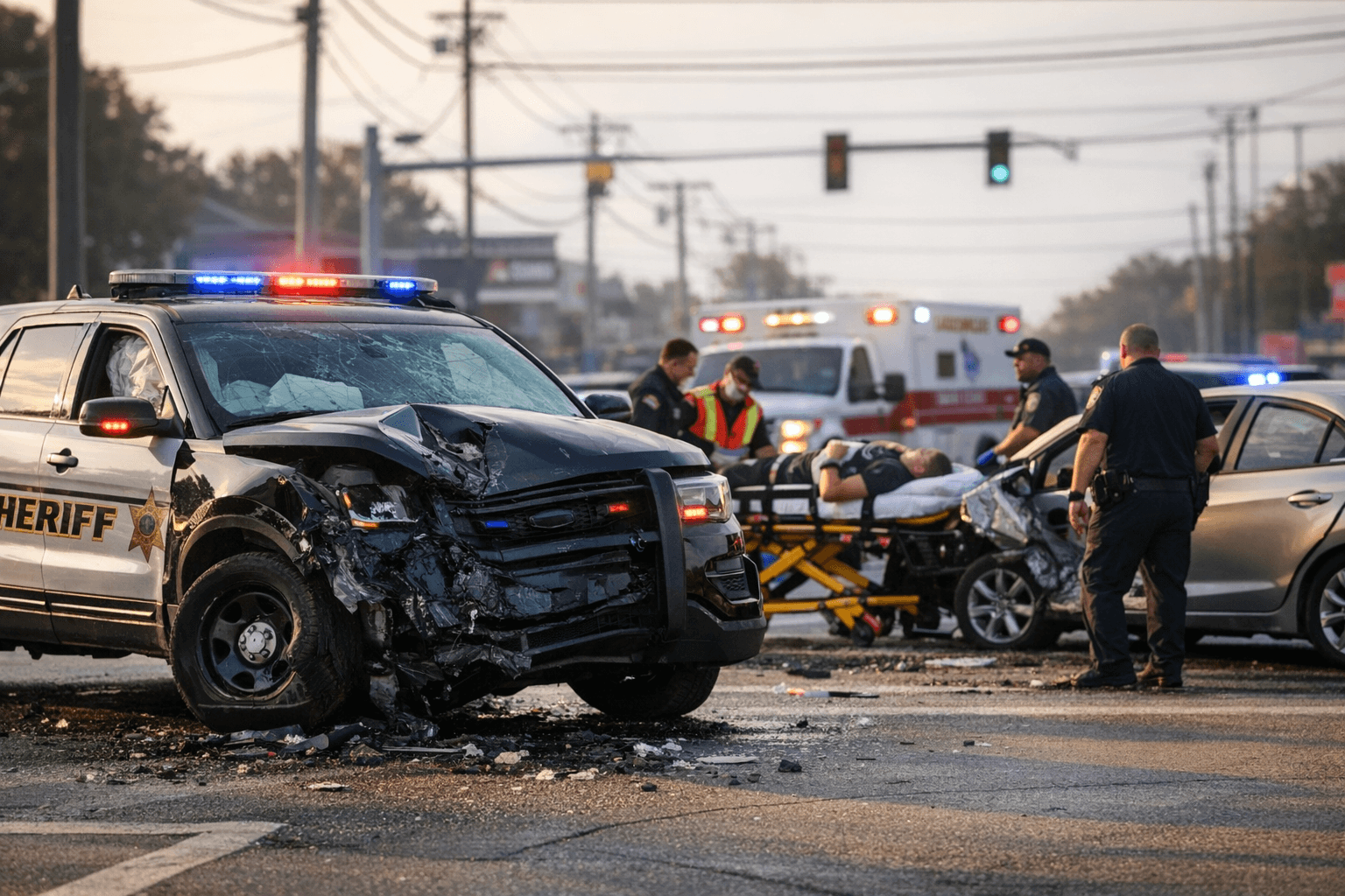 Sheriff's vehicle crash in Jacksonville sends one to hospital, driver cited