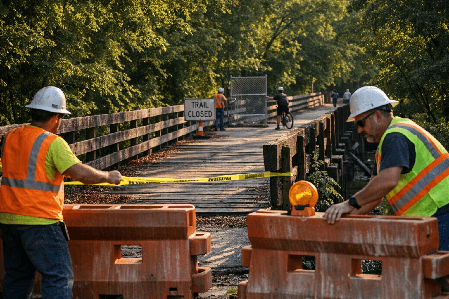 Rhode Island Trolley Trail bridge closing for repairs in College Park
