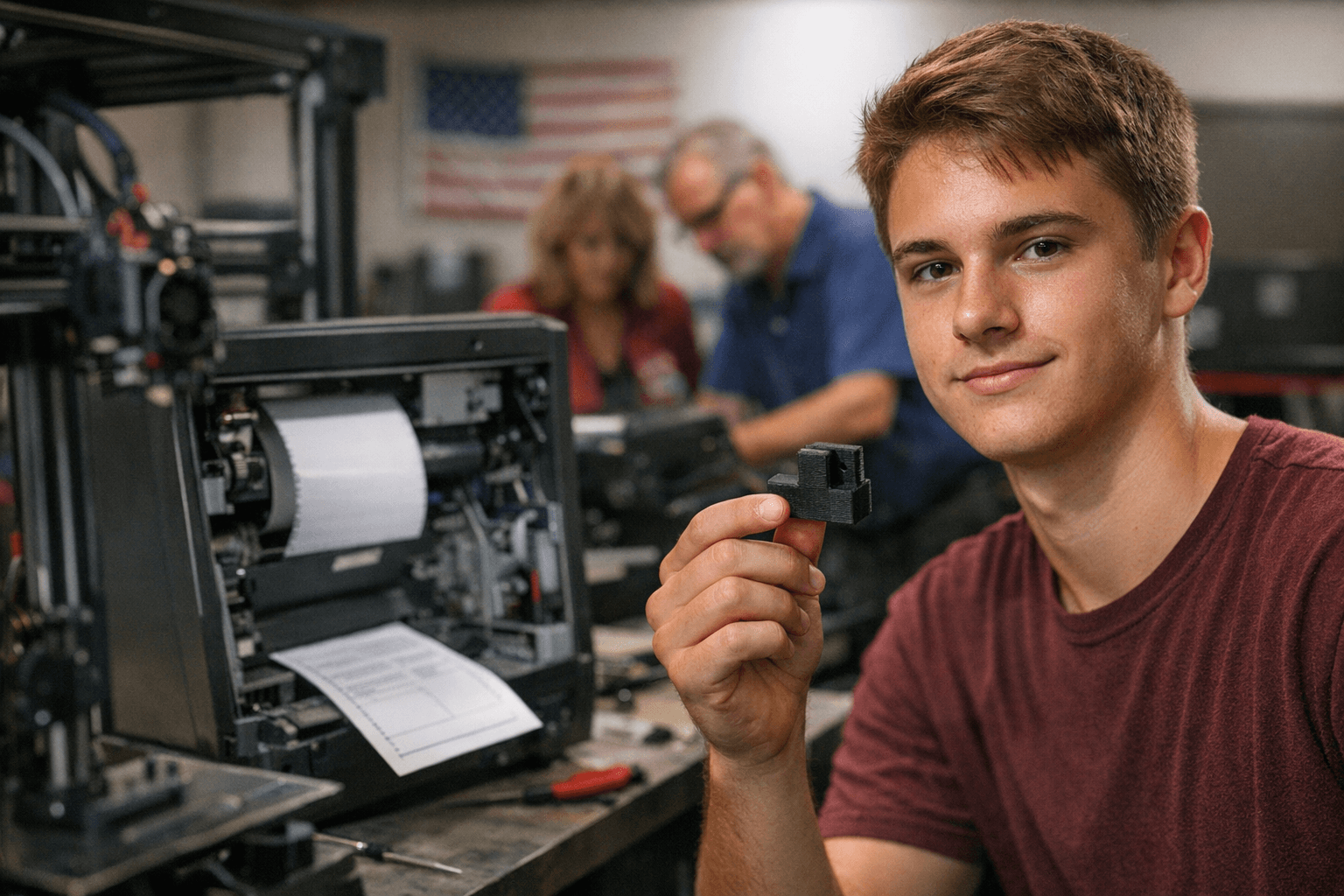 Lake Mary student 3D-prints ballot printer part, saving Seminole County thousands