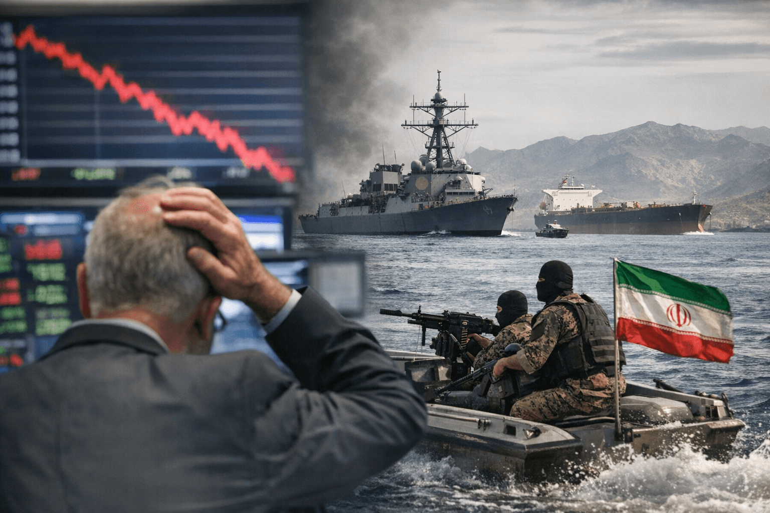 Dow futures plunge 500 points as U.S. blocks Iranian ports, Hormuz traffic stops
