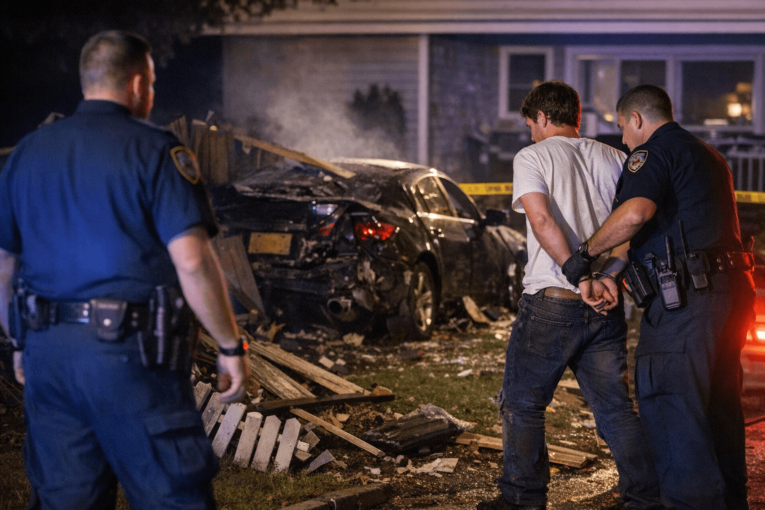 DWI arrest follows car crash through Lynbrook homeowner's fence