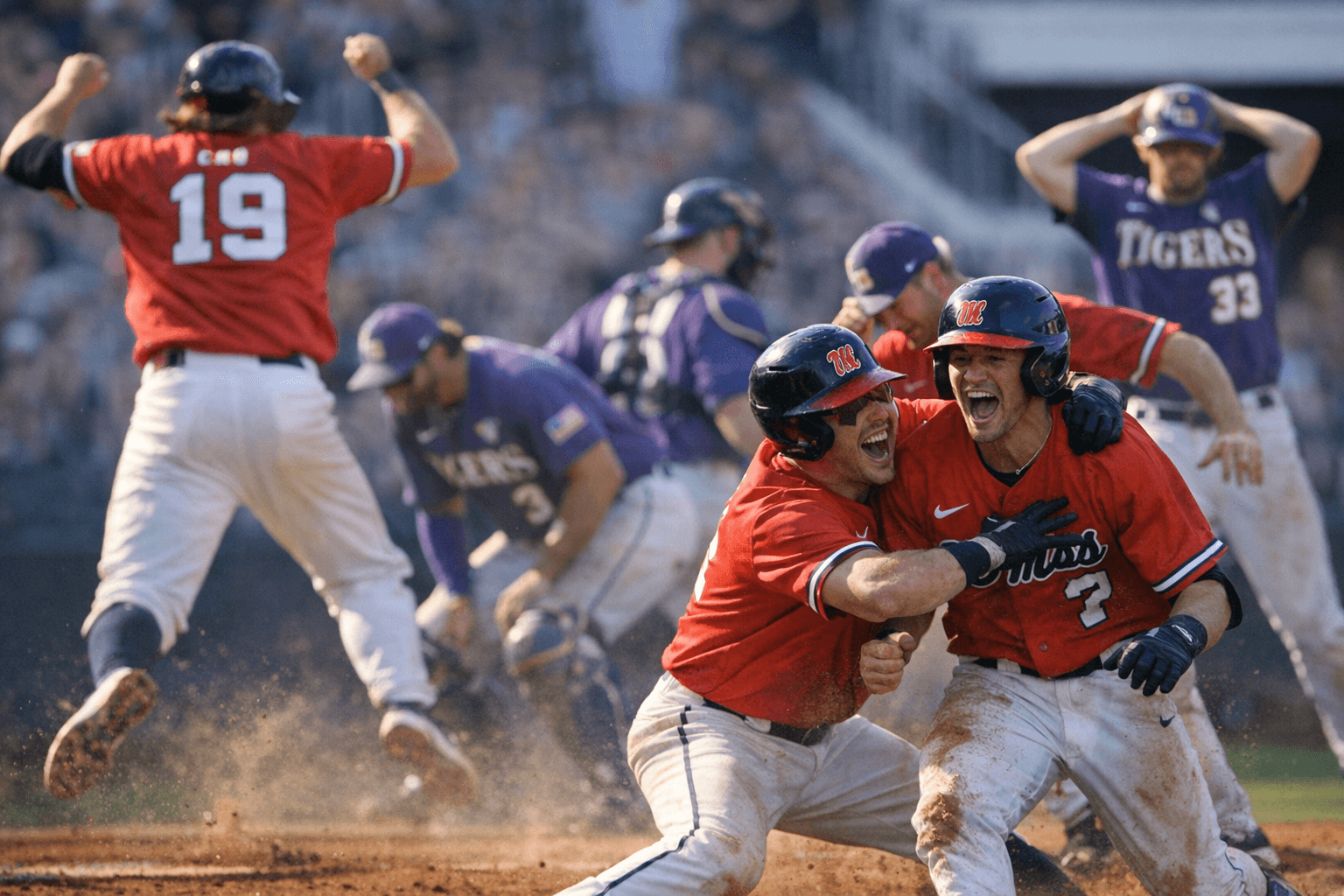 Ole Miss edges LSU 8-7, completes weekend sweep with seventh-inning rally