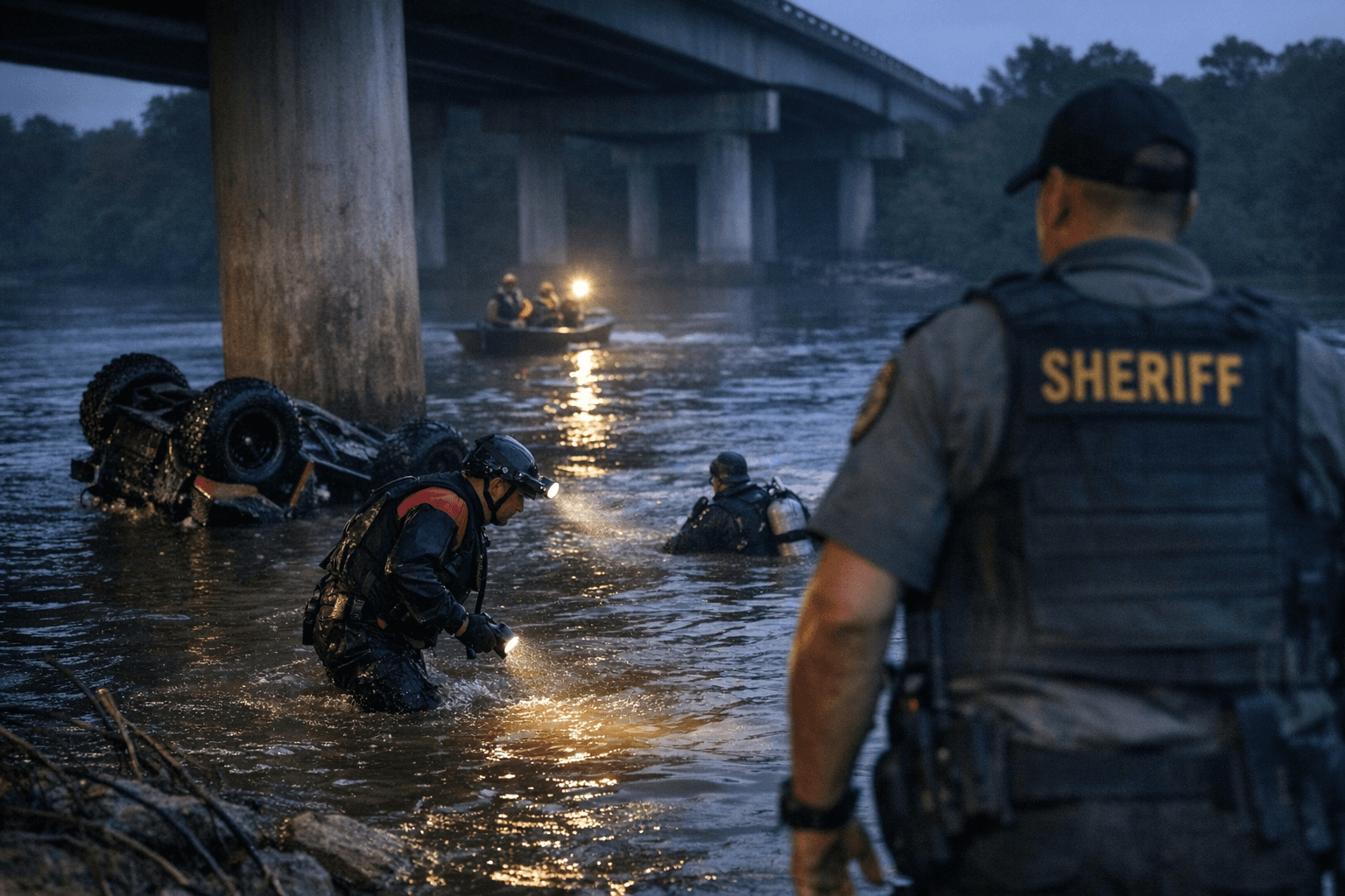Search continues for man after ATV crash into water in Crosby area
