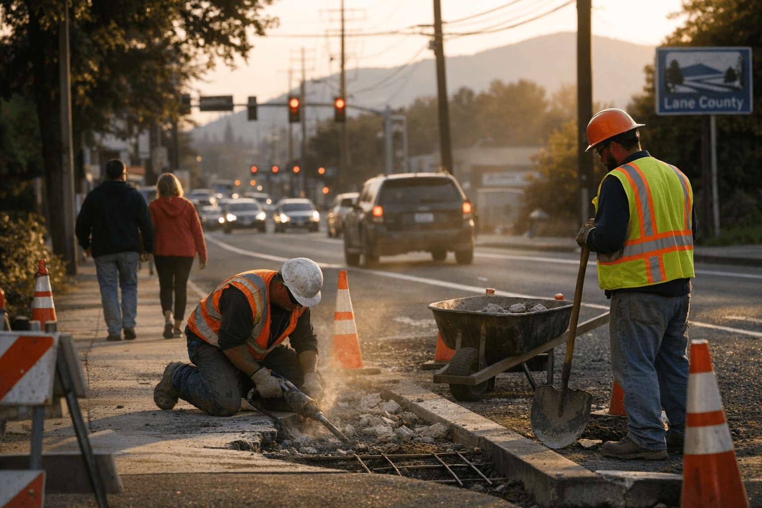 Eugene expands sidewalk repairs as Springfield weighs payroll tax proposal